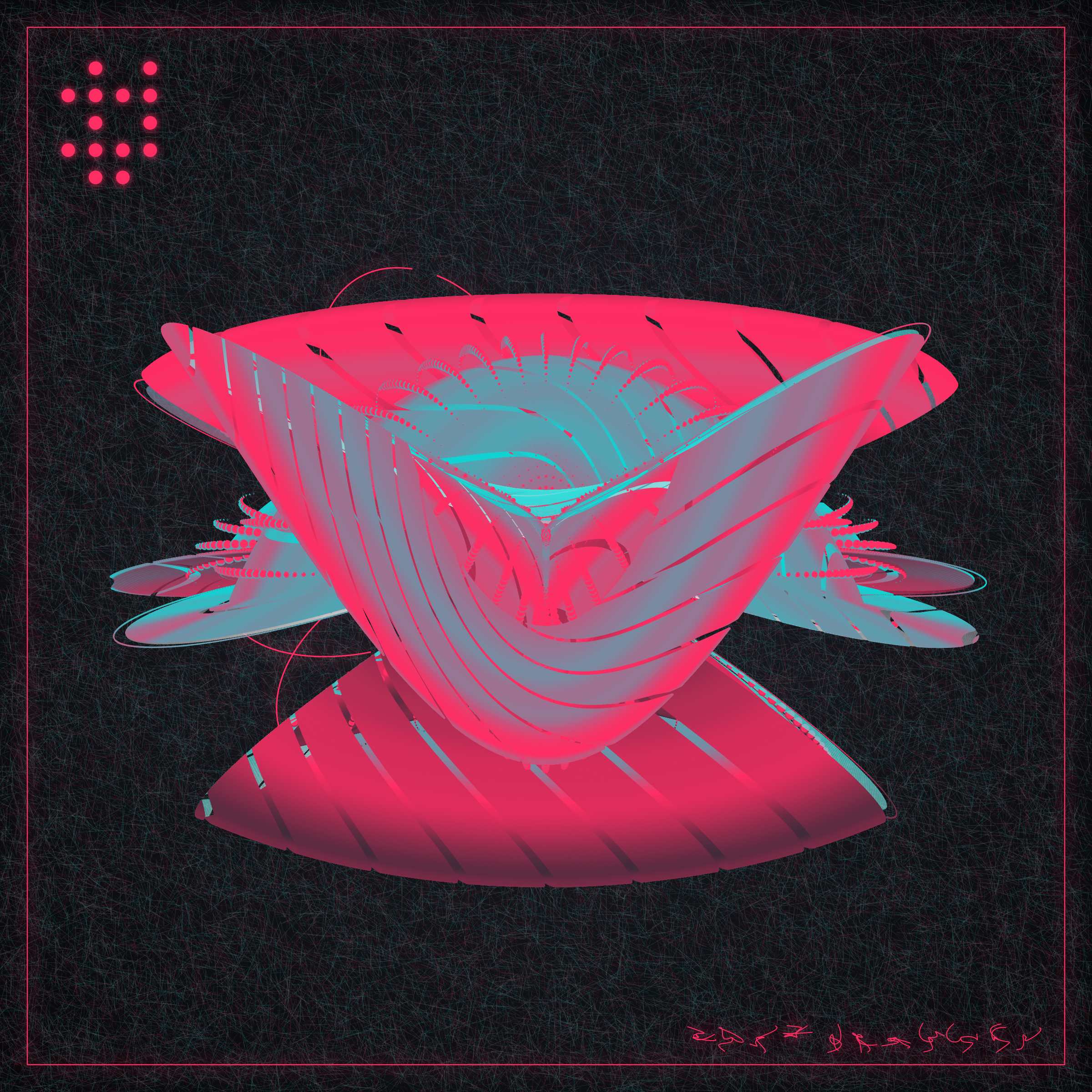 Art Blocks - Art Blocks v2 - Alien Insects #600 - NFT # 137000600