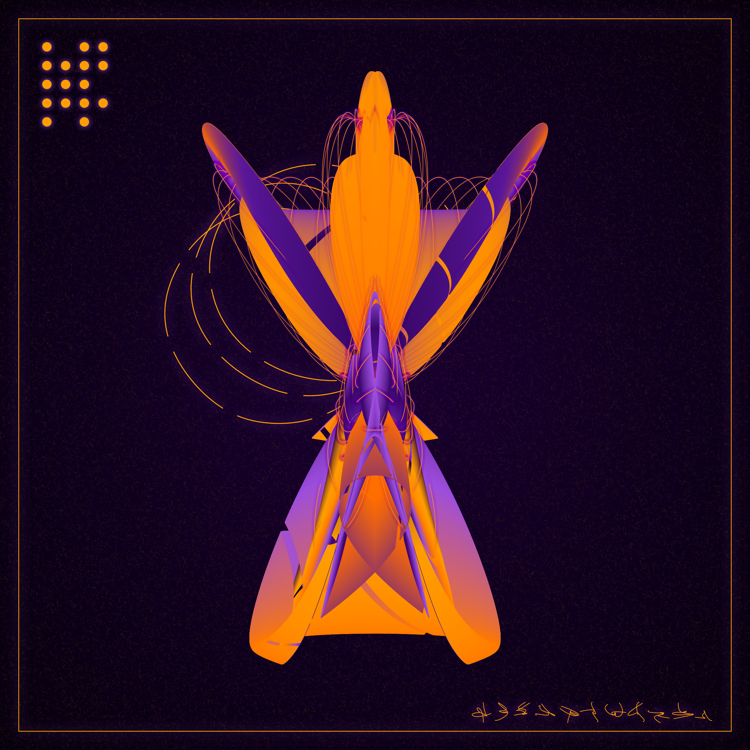 Art Blocks - Art Blocks v2 - Alien Insects #624 - NFT # 137000624