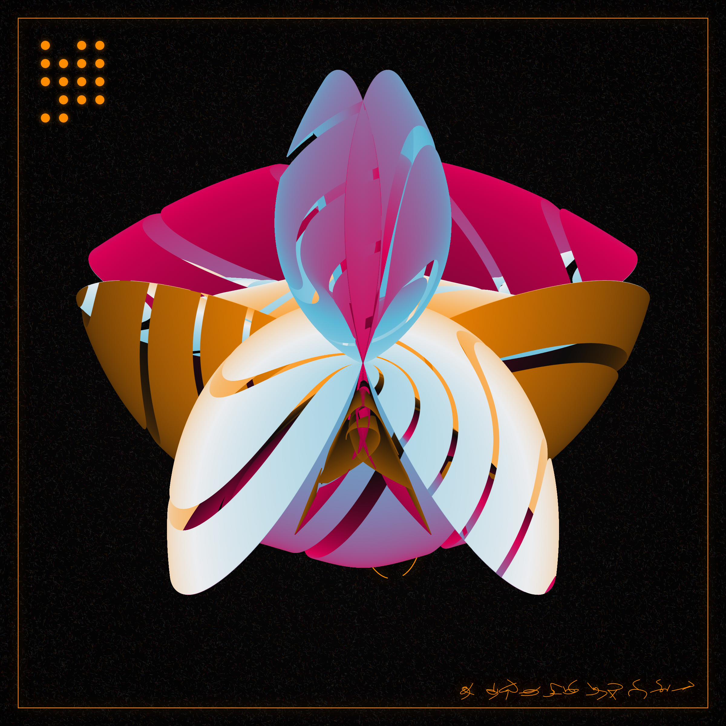 Art Blocks - Art Blocks v2 - Alien Insects #633 - NFT # 137000633