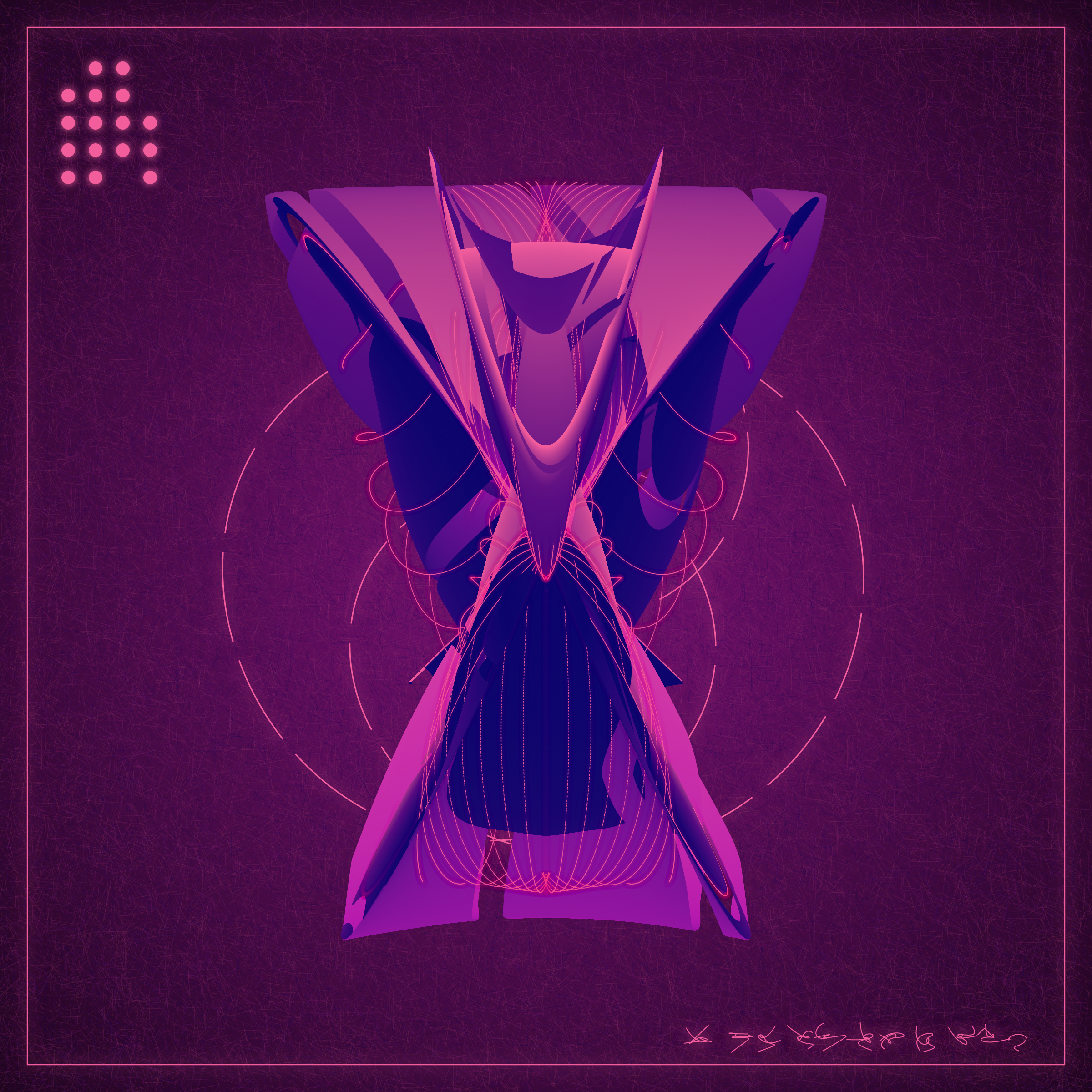 Art Blocks - Art Blocks v2 - Alien Insects #642 - NFT # 137000642