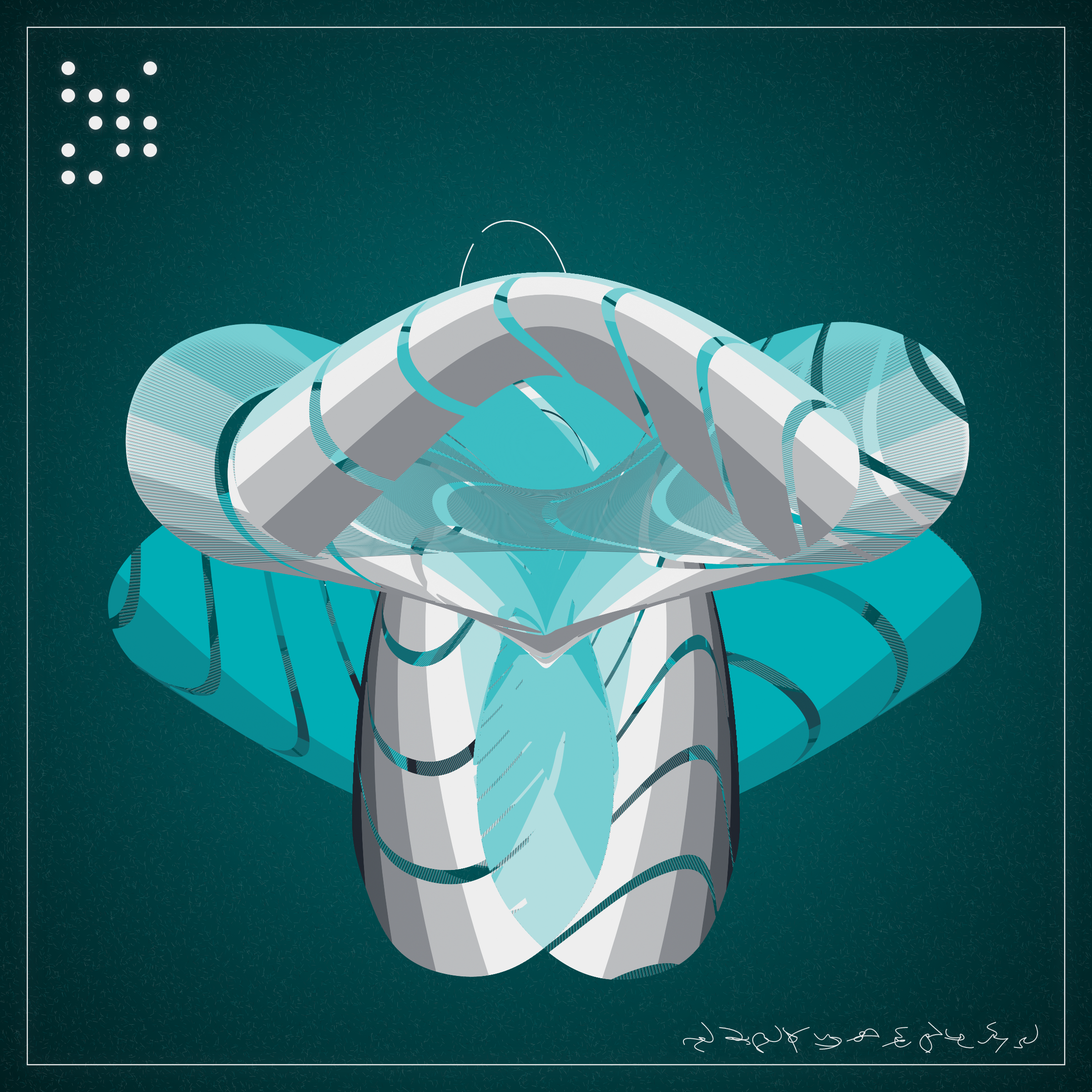 Art Blocks - Art Blocks v2 - Alien Insects #643 - NFT # 137000643