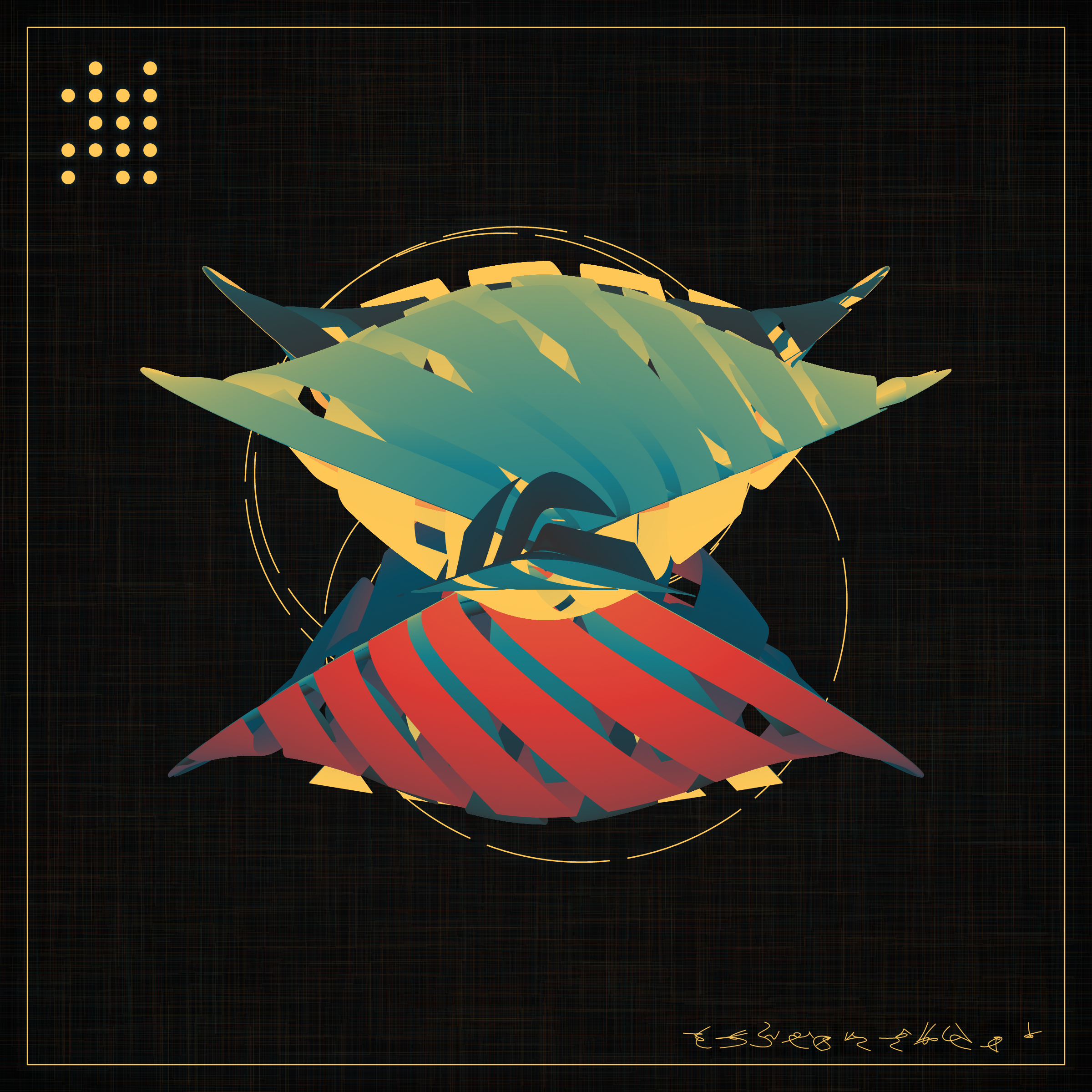 Art Blocks - Art Blocks v2 - Alien Insects #657 - NFT # 137000657