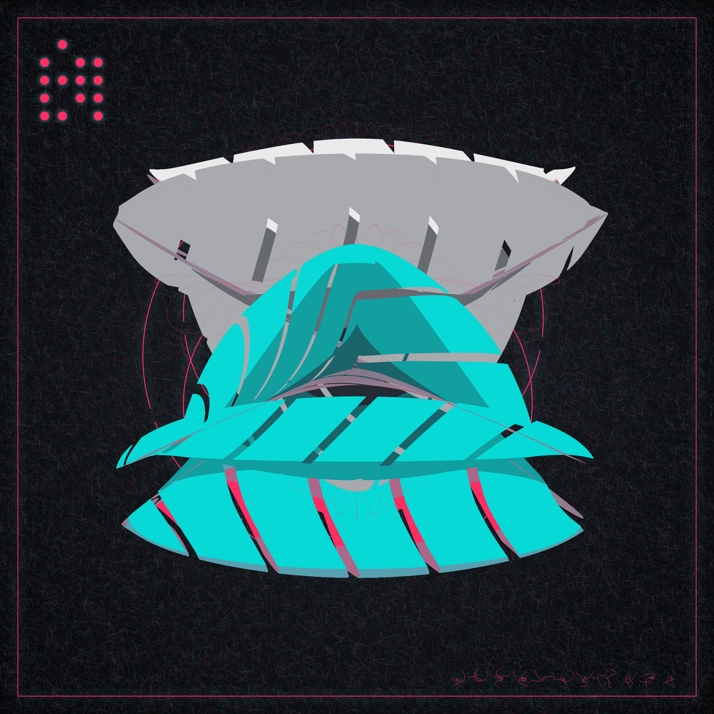 Art Blocks - Art Blocks v2 - Alien Insects #669 - NFT # 137000669