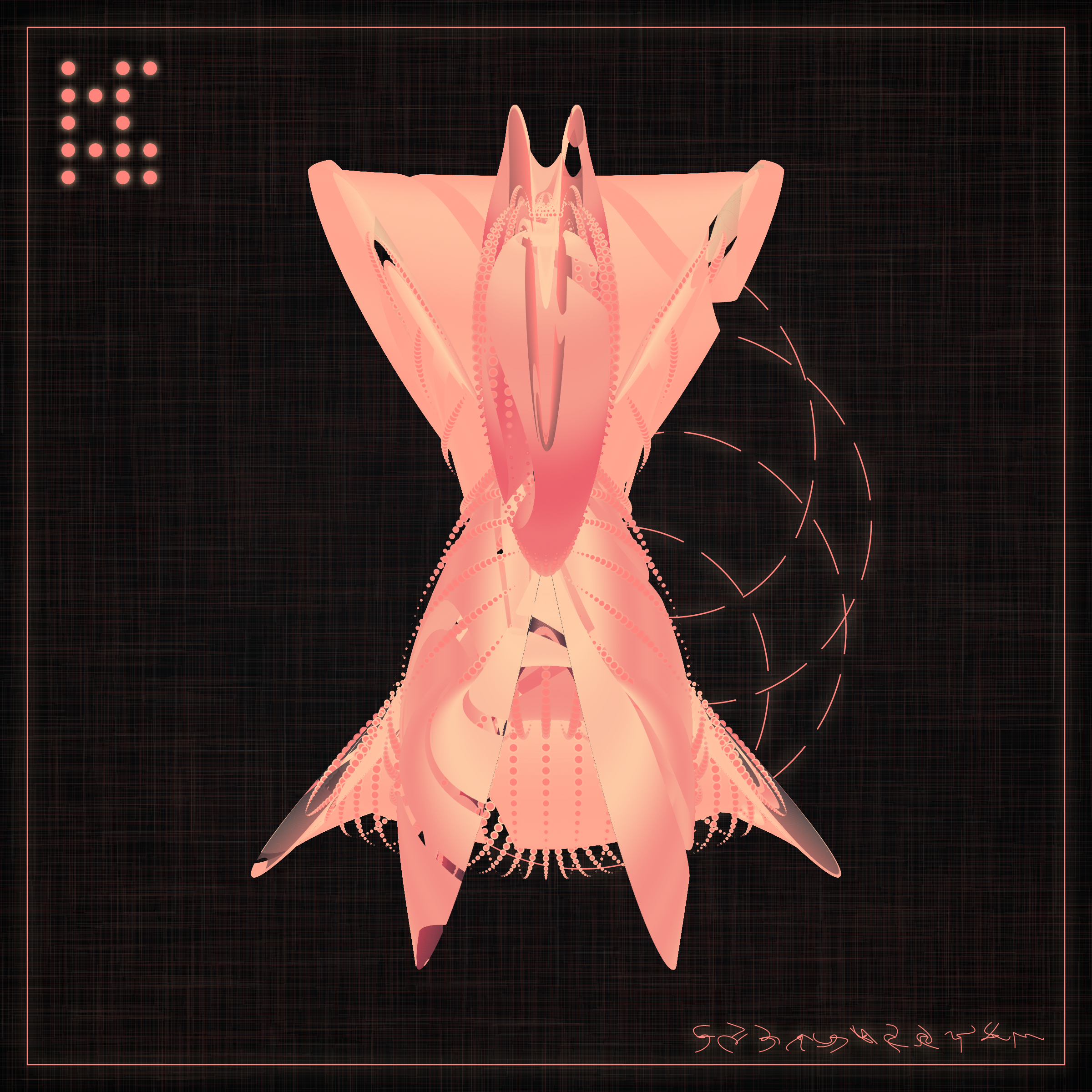 Art Blocks - Art Blocks v2 - Alien Insects #671 - NFT # 137000671