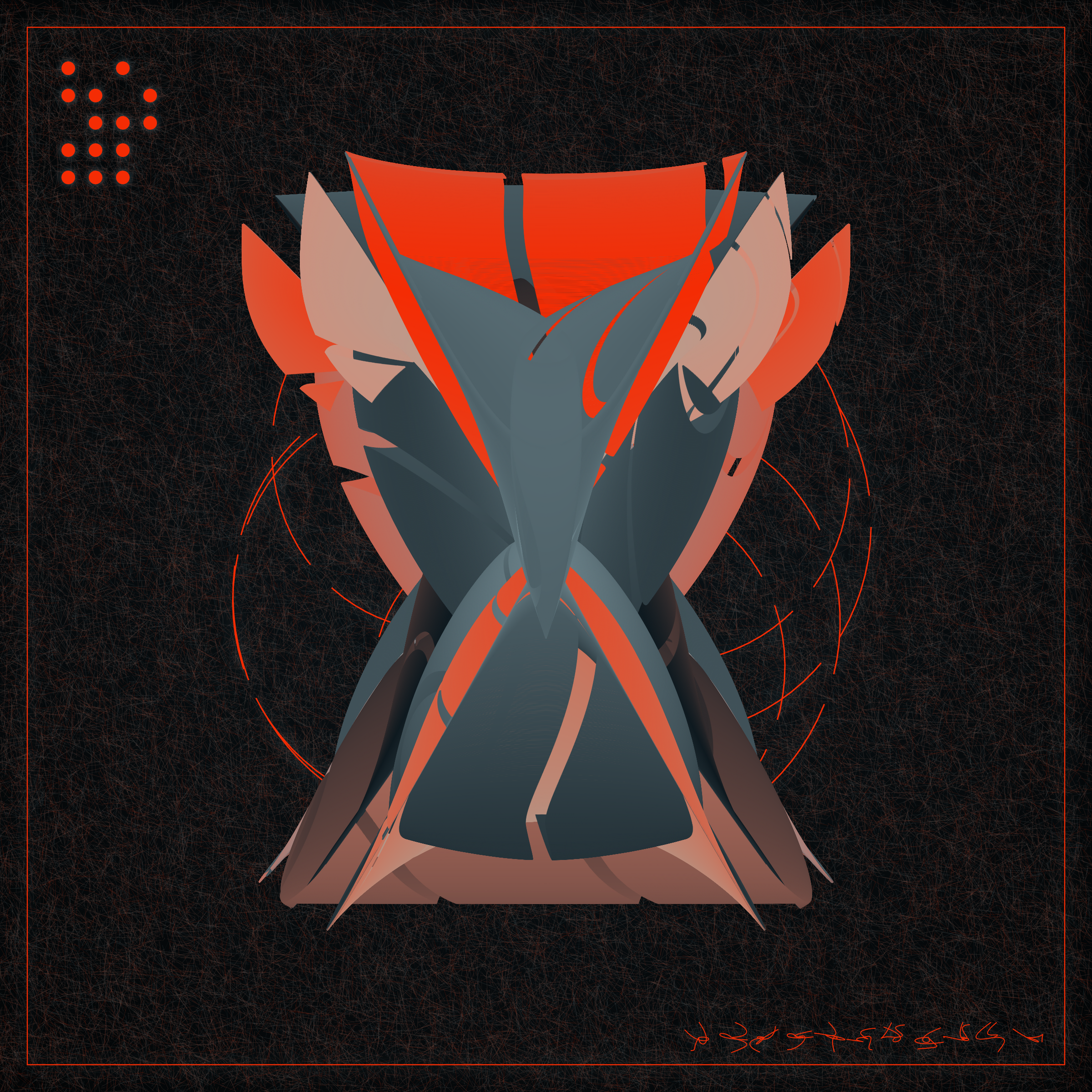 Art Blocks - Art Blocks v2 - Alien Insects #673 - NFT # 137000673