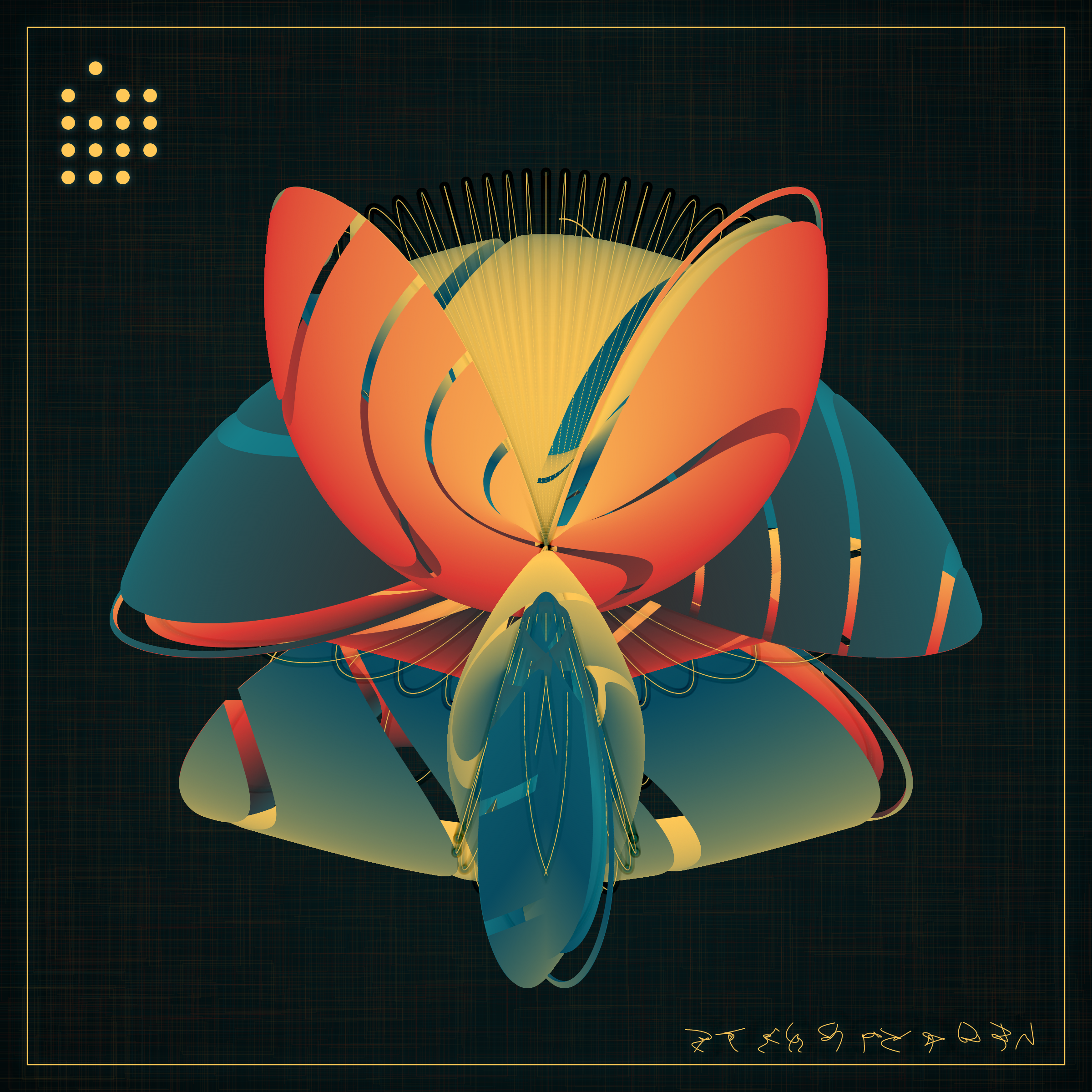 Art Blocks - Art Blocks v2 - Alien Insects #687 - NFT # 137000687