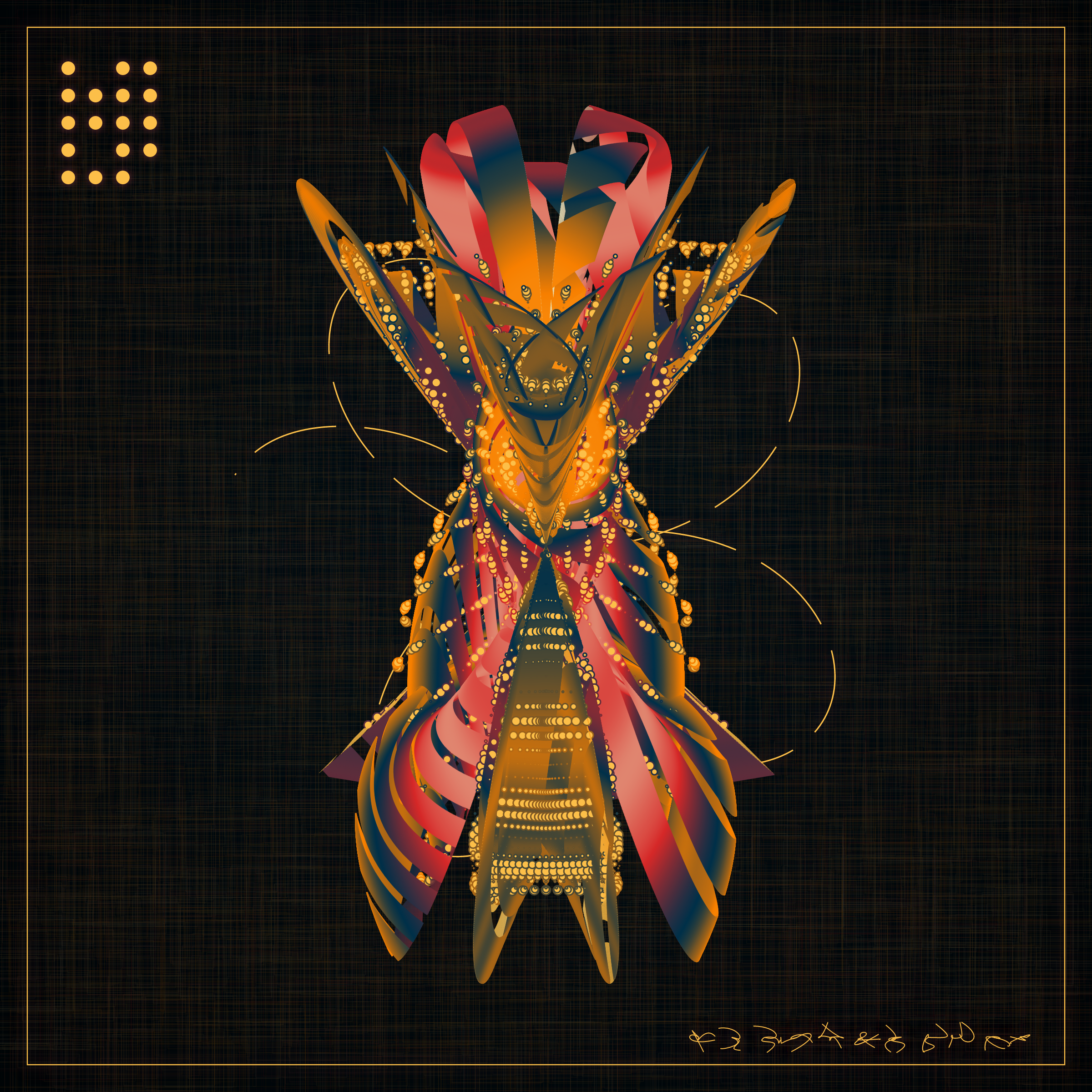 Art Blocks - Art Blocks v2 - Alien Insects #694 - NFT # 137000694