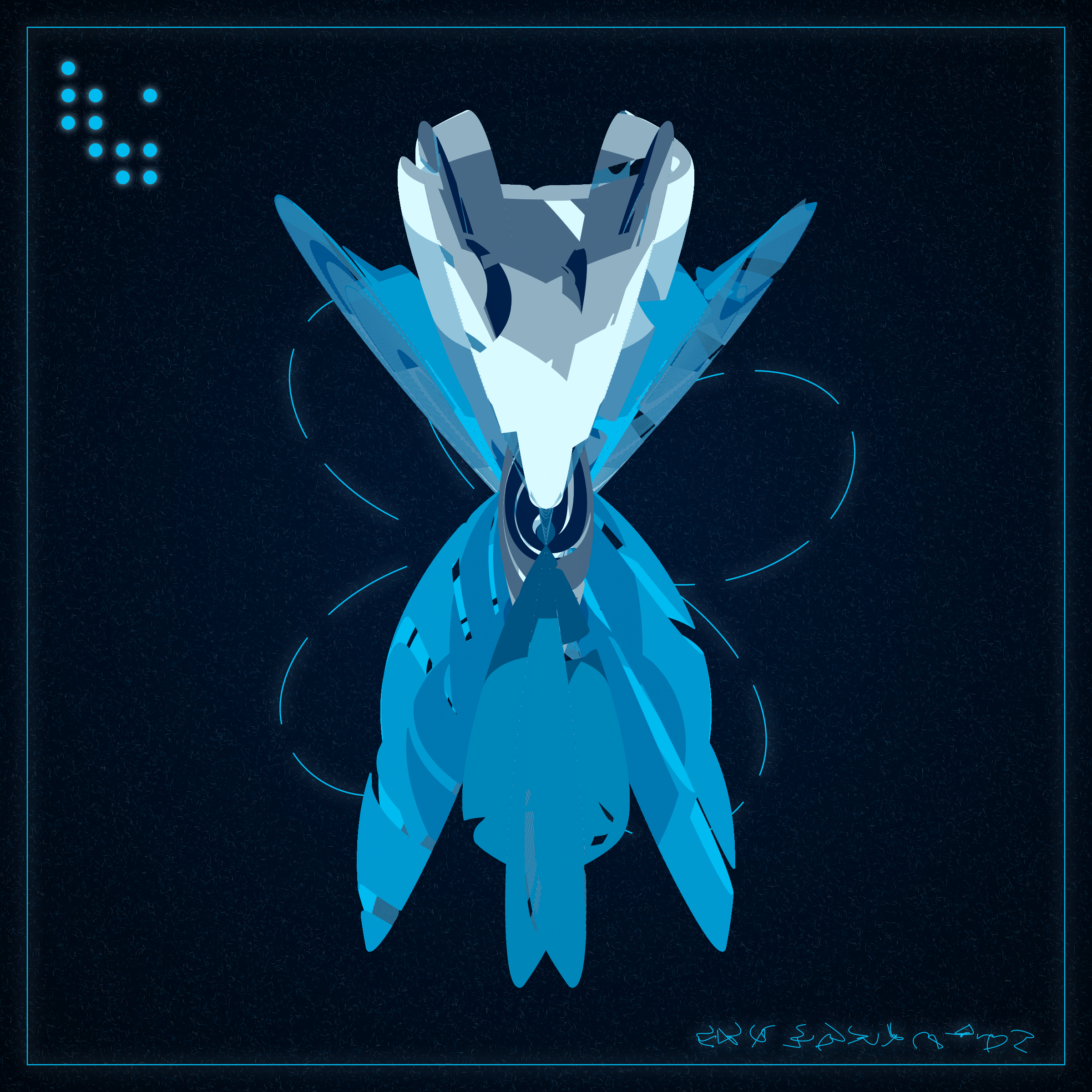 Art Blocks - Art Blocks v2 - Alien Insects #695 - NFT # 137000695