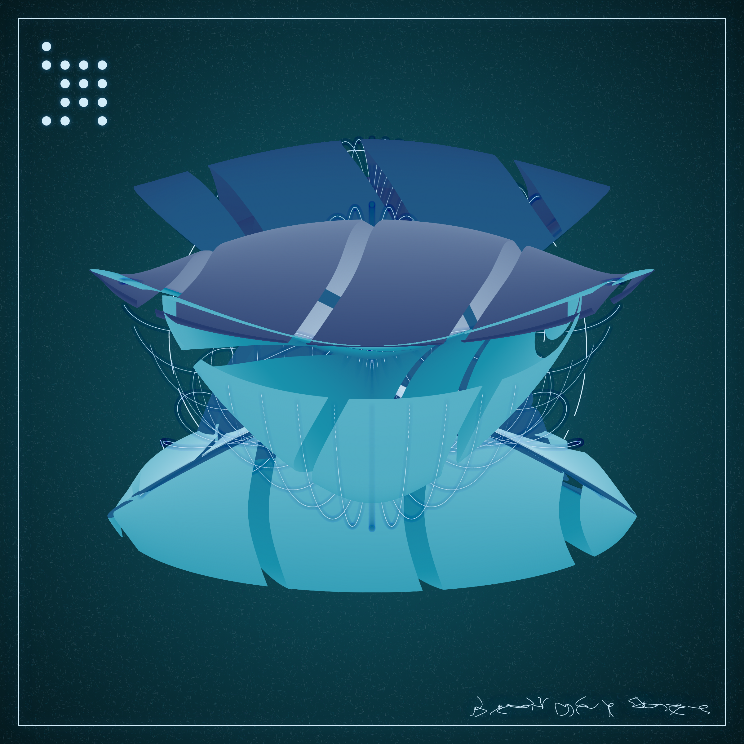 Art Blocks - Art Blocks v2 - Alien Insects #733 - NFT # 137000733