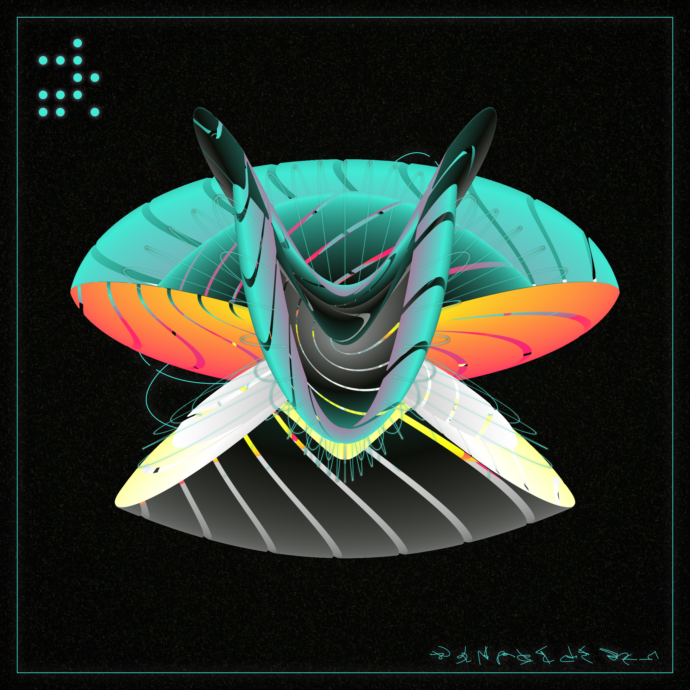 Art Blocks - Art Blocks v2 - Alien Insects #740 - NFT # 137000740
