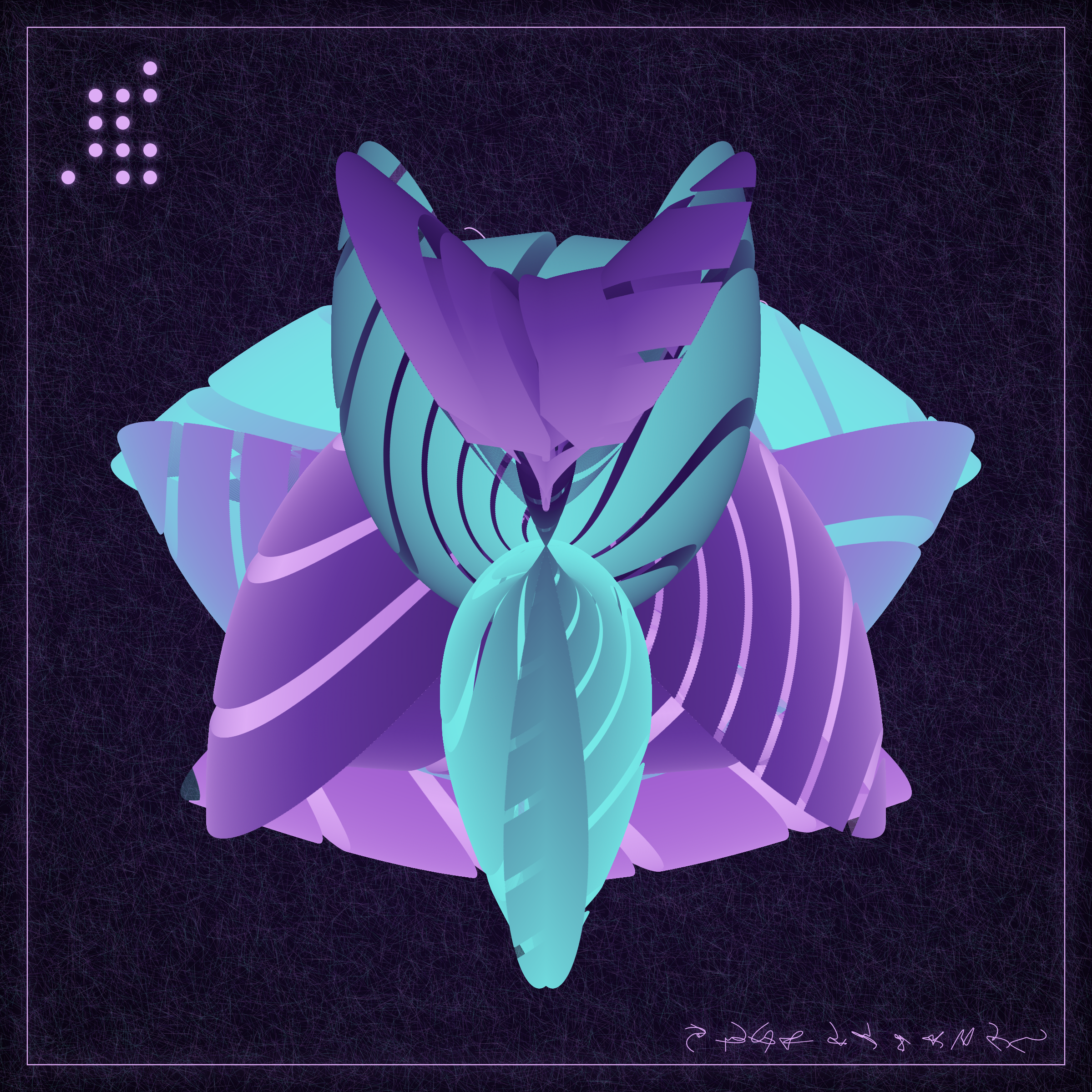 Art Blocks - Art Blocks v2 - Alien Insects #748 - NFT # 137000748