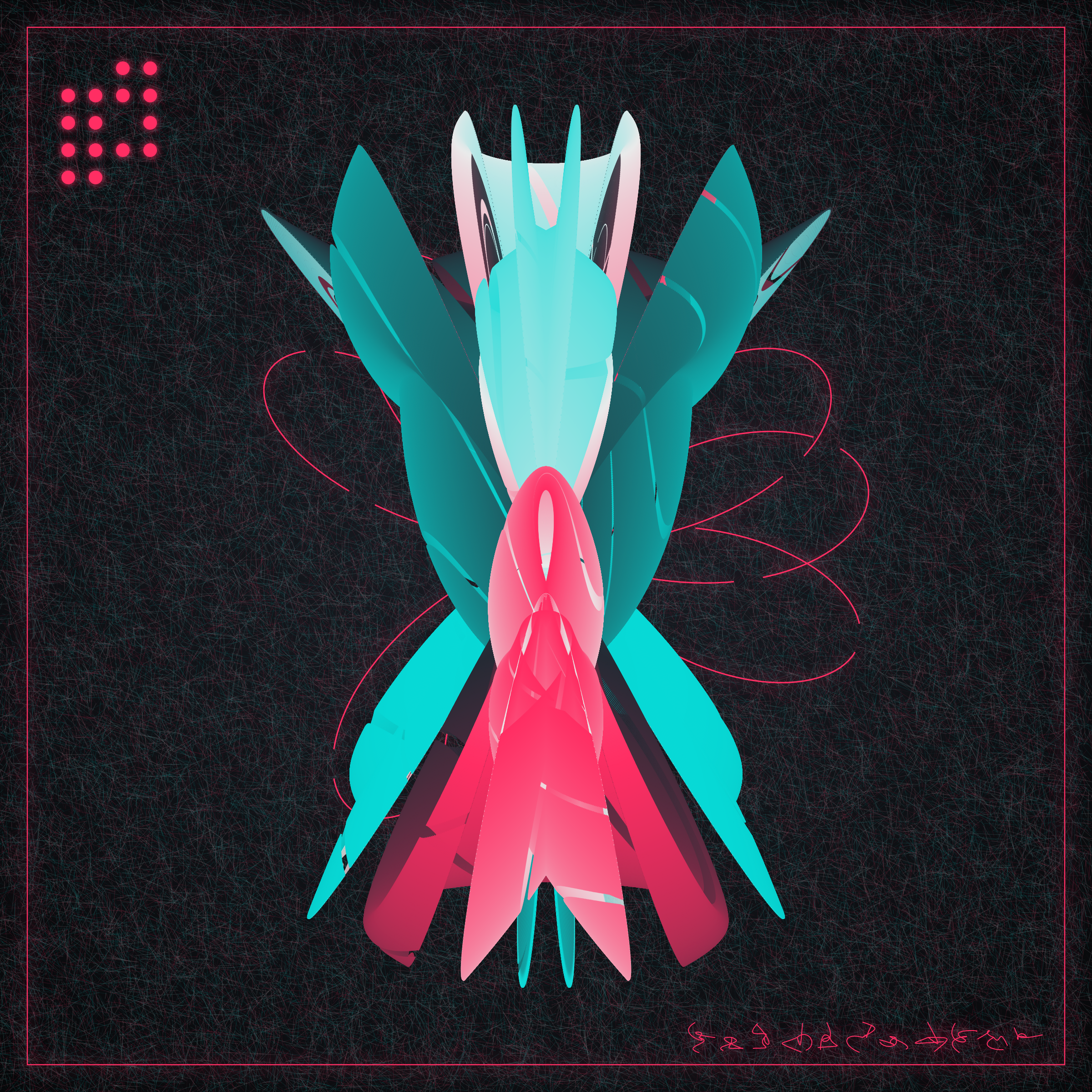 Art Blocks - Art Blocks v2 - Alien Insects #754 - NFT # 137000754