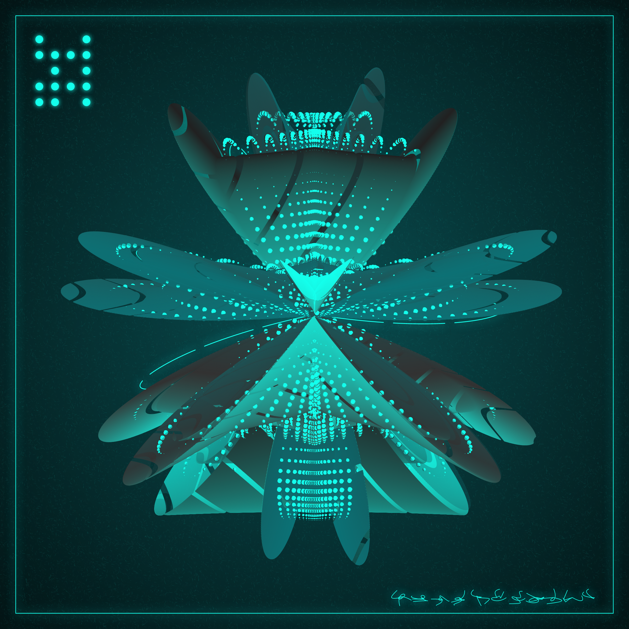 Art Blocks - Art Blocks v2 - Alien Insects #779 - NFT # 137000779