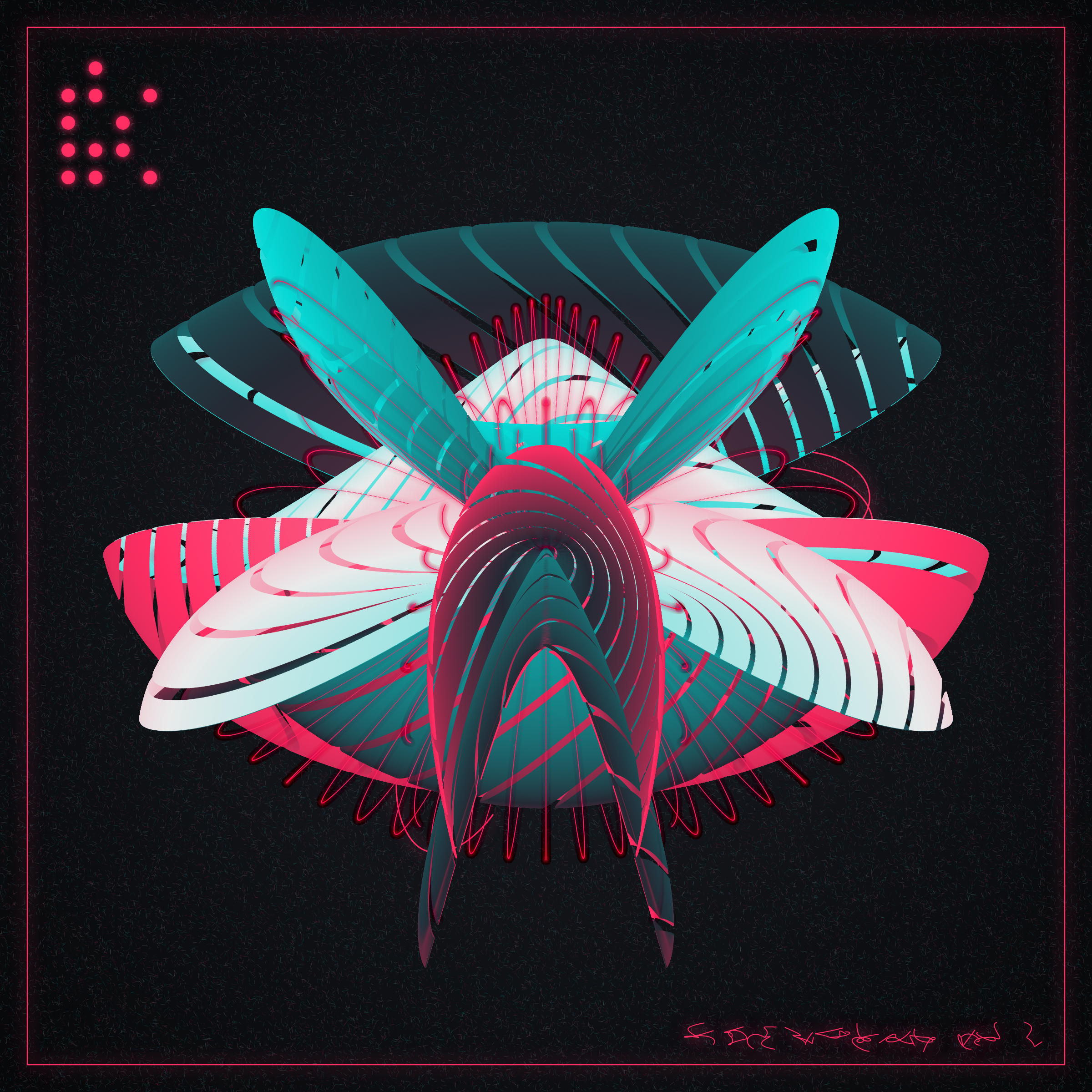 Art Blocks - Art Blocks v2 - Alien Insects #795 - NFT # 137000795