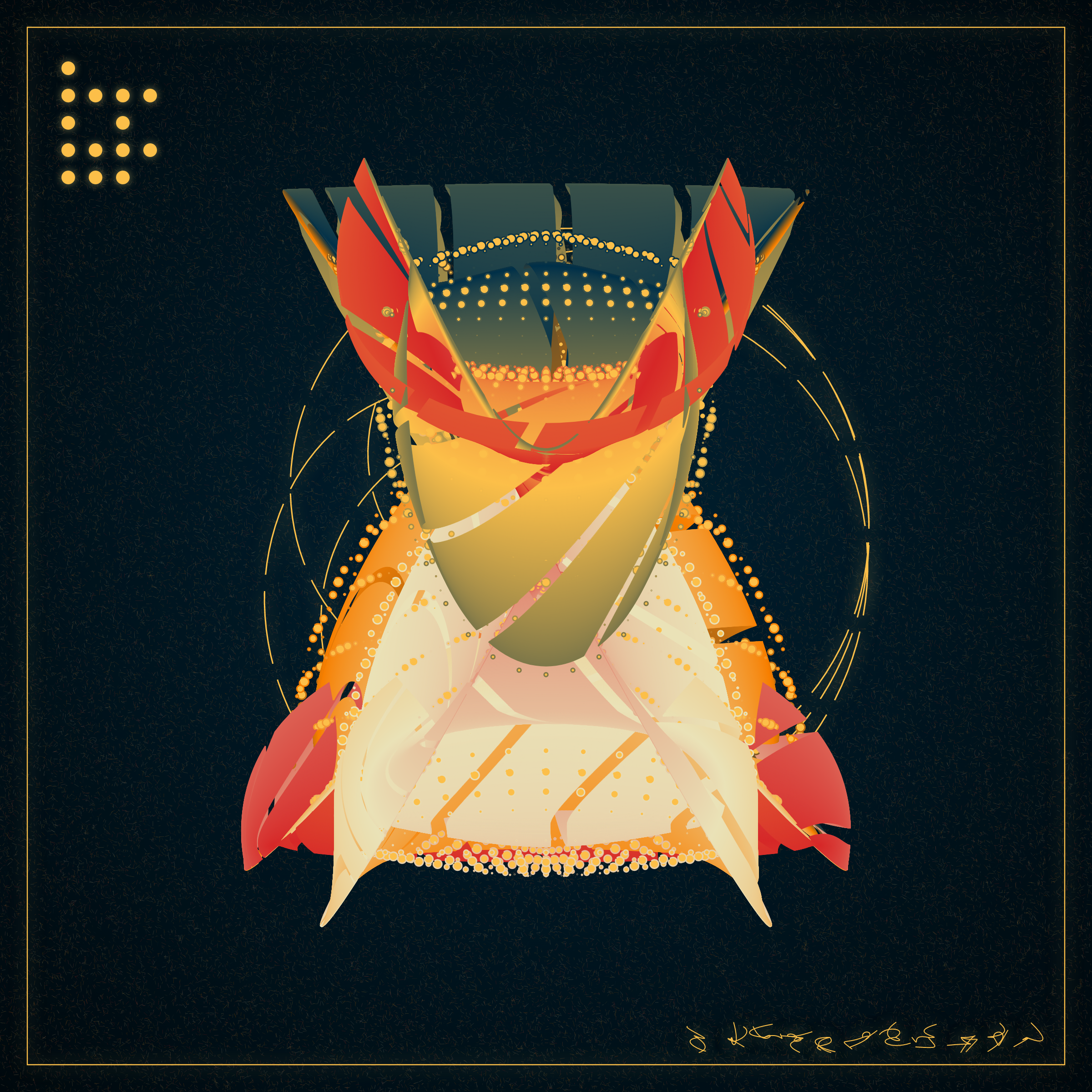 Art Blocks - Art Blocks v2 - Alien Insects #845 - NFT # 137000845