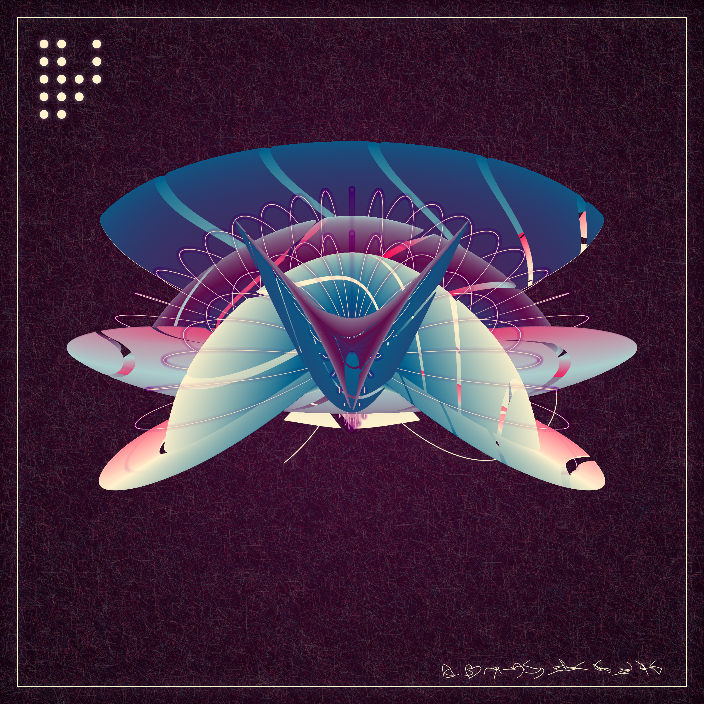 Art Blocks - Art Blocks v2 - Alien Insects #856 - NFT # 137000856