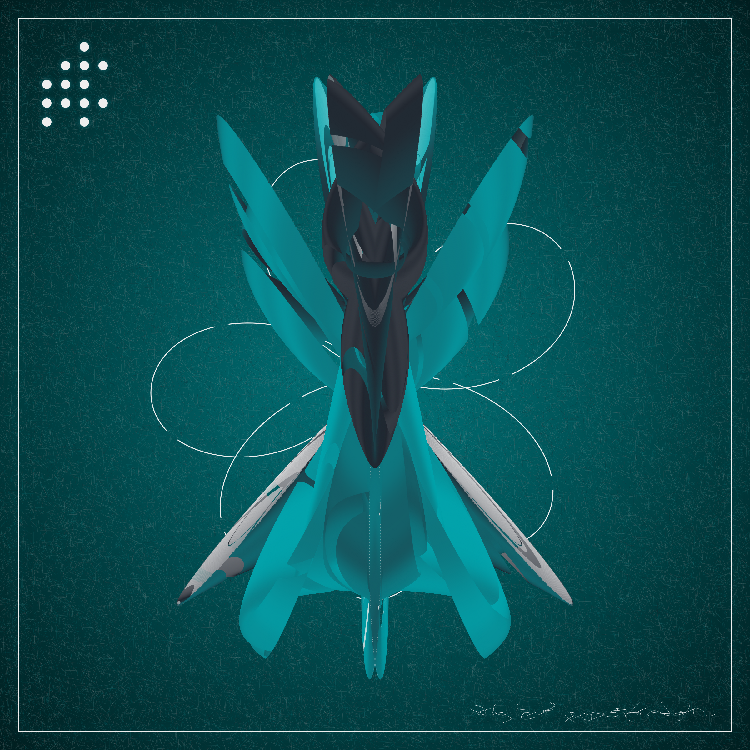 Art Blocks - Art Blocks v2 - Alien Insects #858 - NFT # 137000858