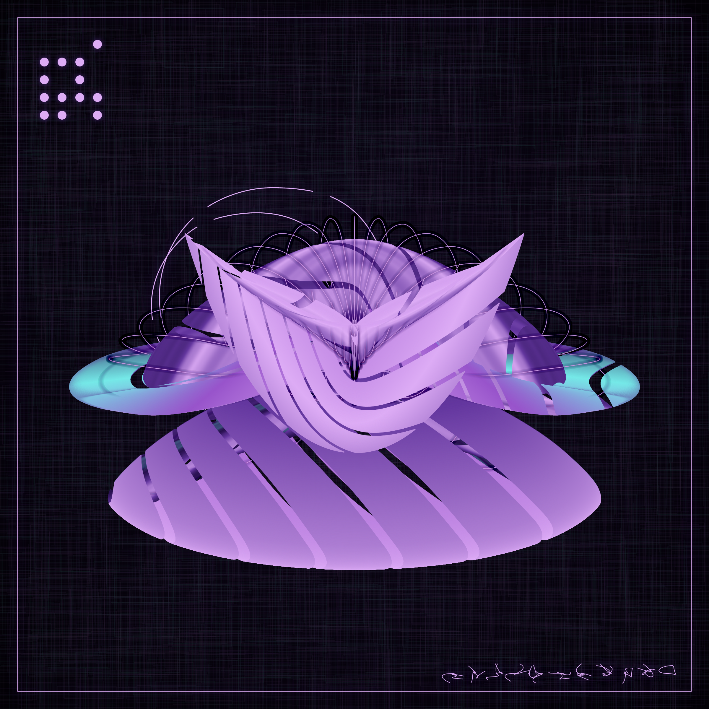 Art Blocks - Art Blocks v2 - Alien Insects #876 - NFT # 137000876