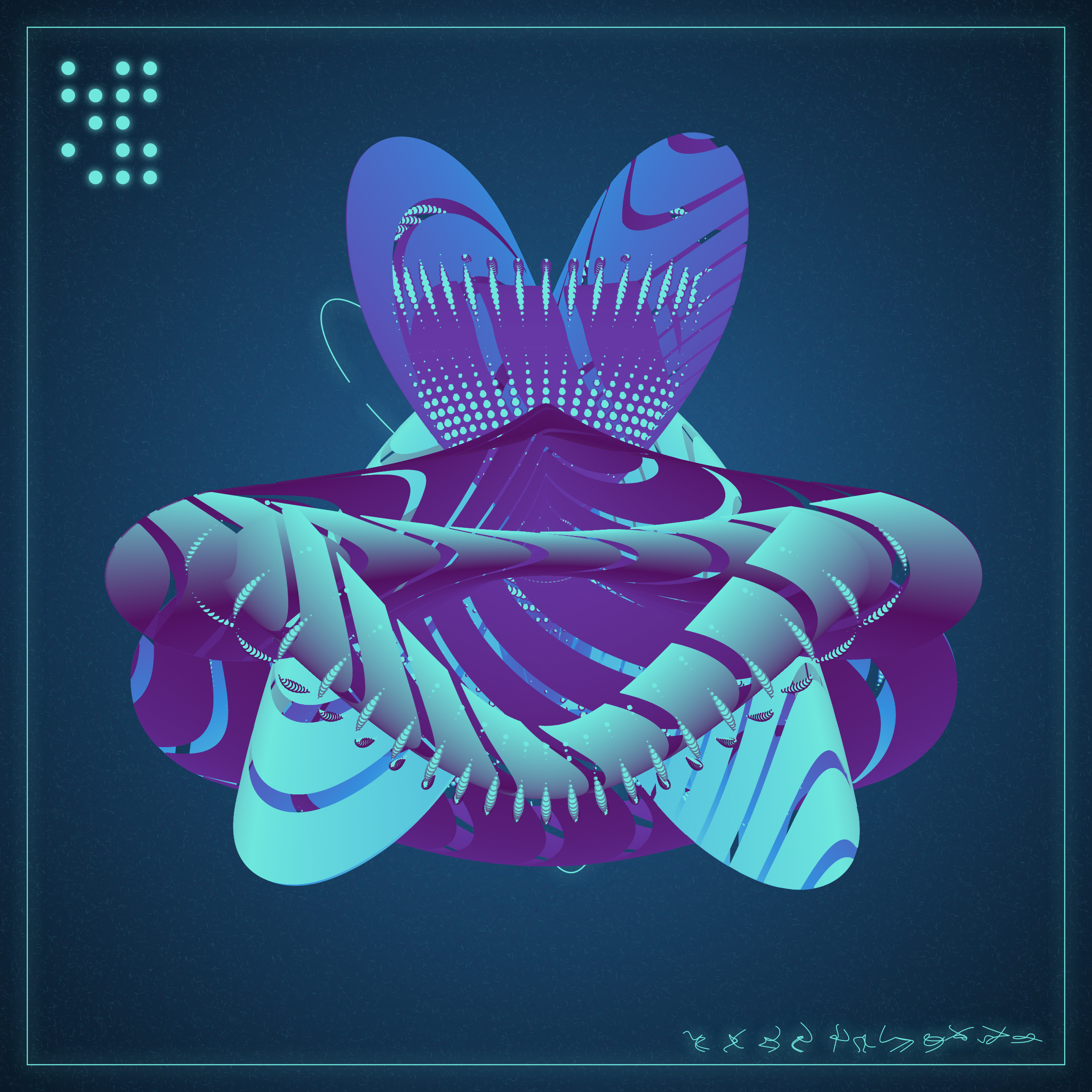 Art Blocks - Art Blocks v2 - Alien Insects #886 - NFT # 137000886