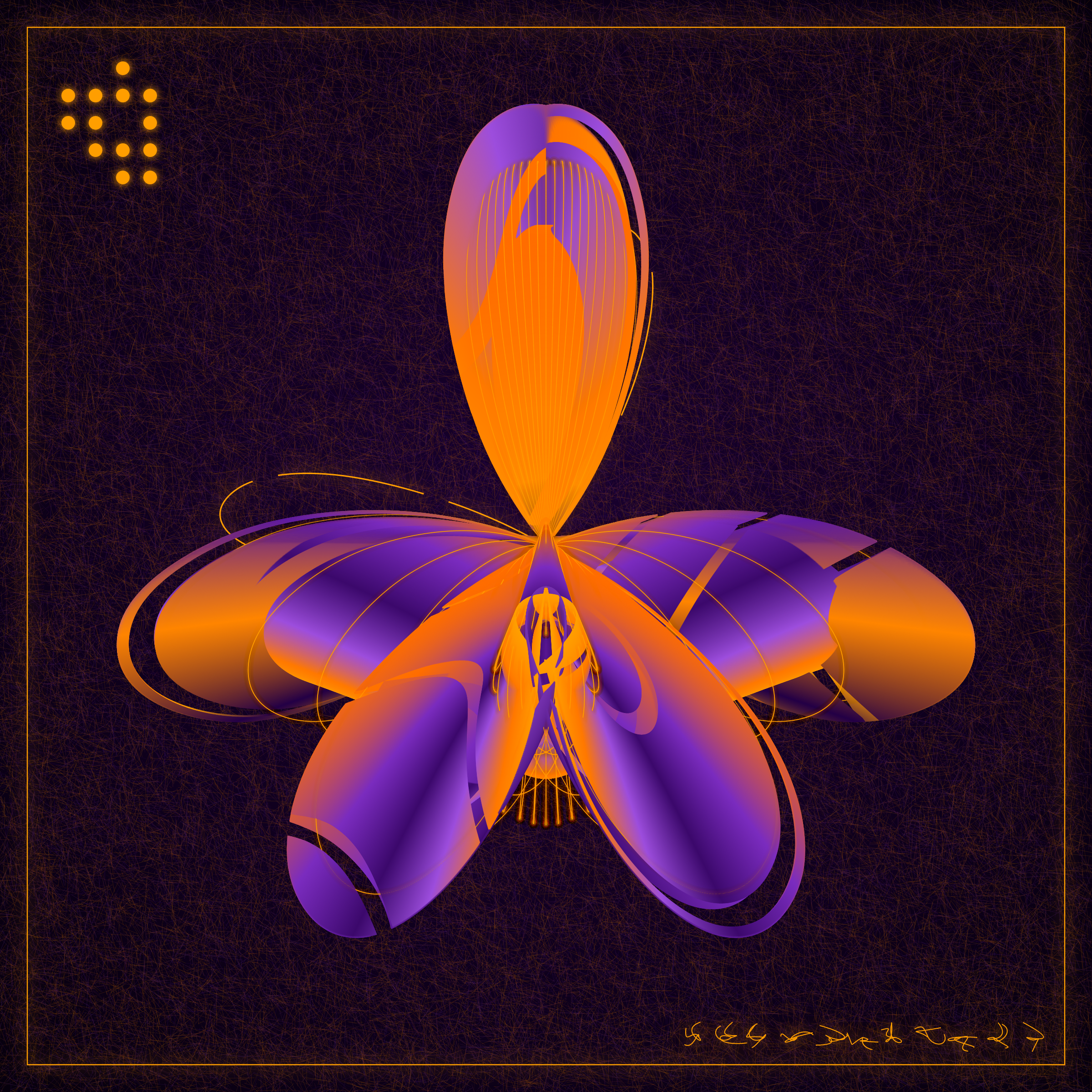 Art Blocks - Art Blocks v2 - Alien Insects #967 - NFT # 137000967