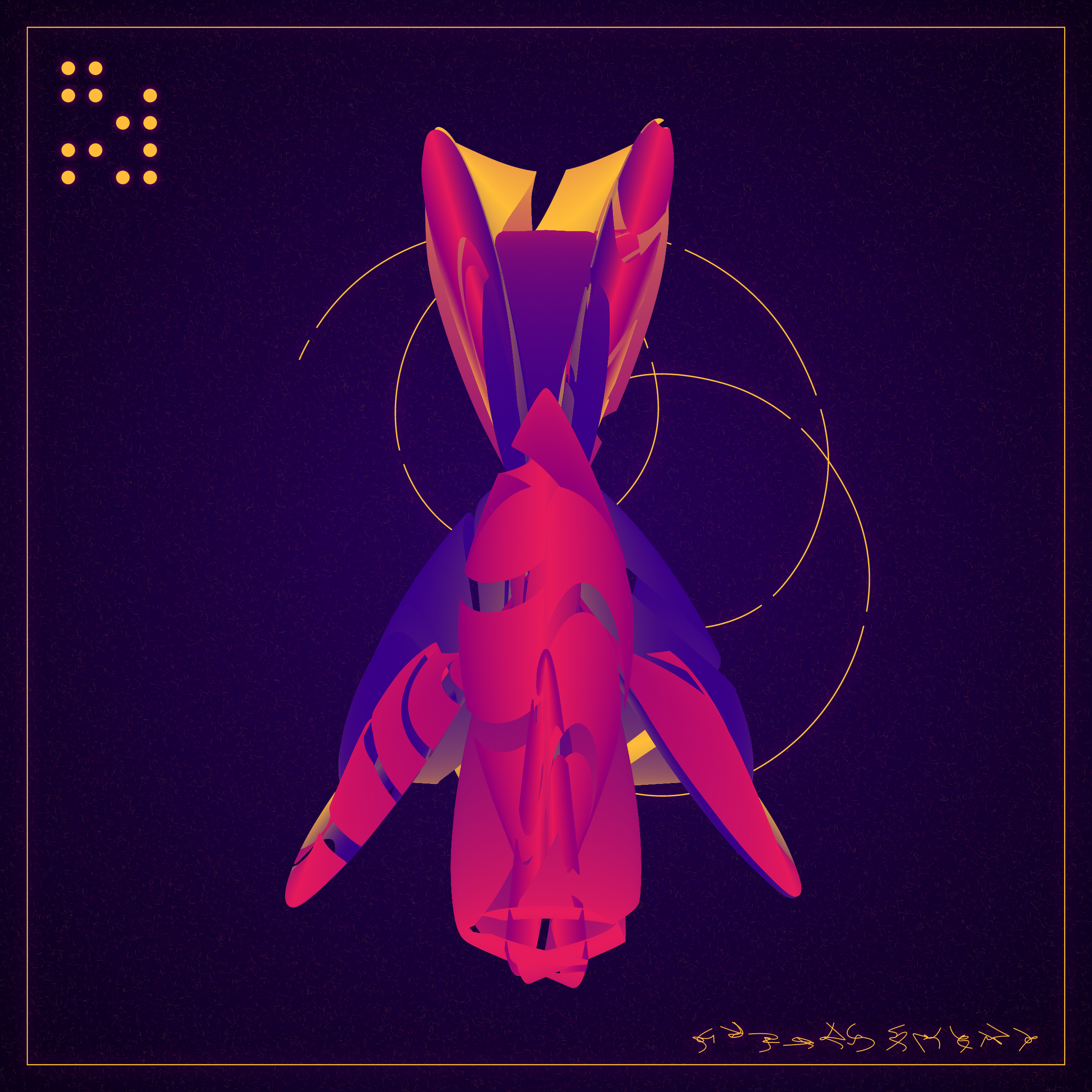 Art Blocks - Art Blocks v2 - Alien Insects #980 - NFT # 137000980