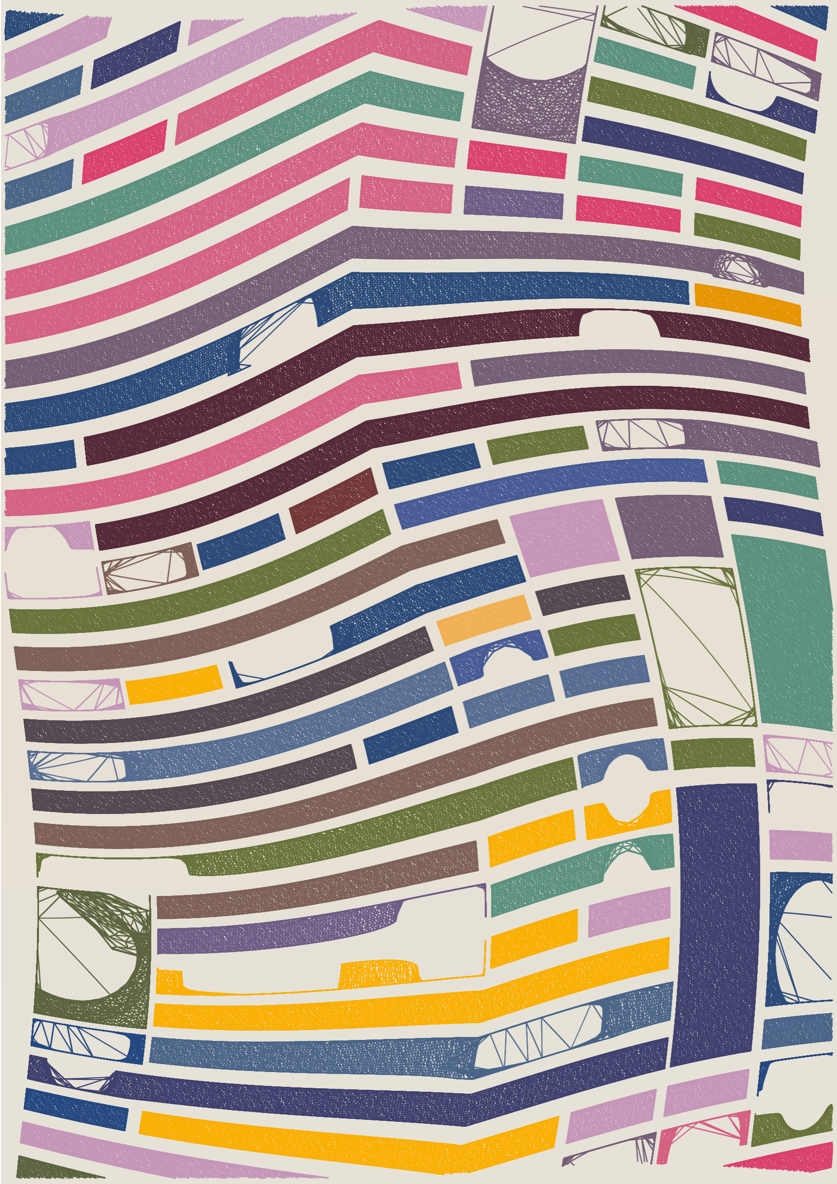 Art Blocks - Art Blocks v2 - Edifice #225 - NFT # 204000225