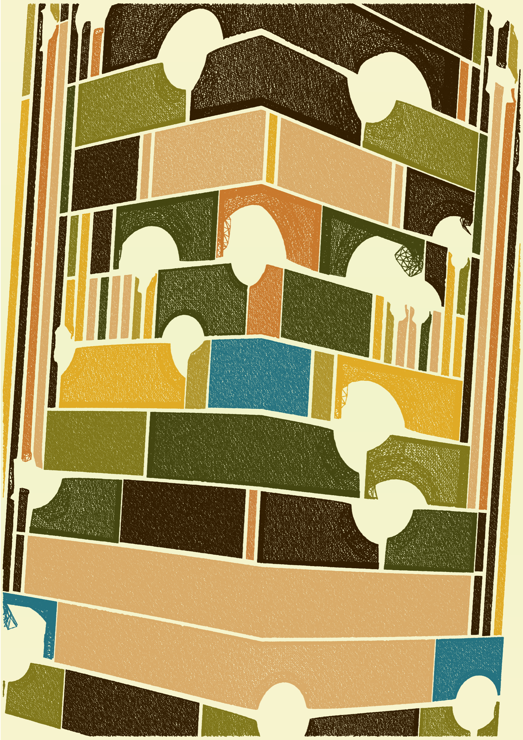 Art Blocks - Art Blocks v2 - Edifice #307 - NFT # 204000307