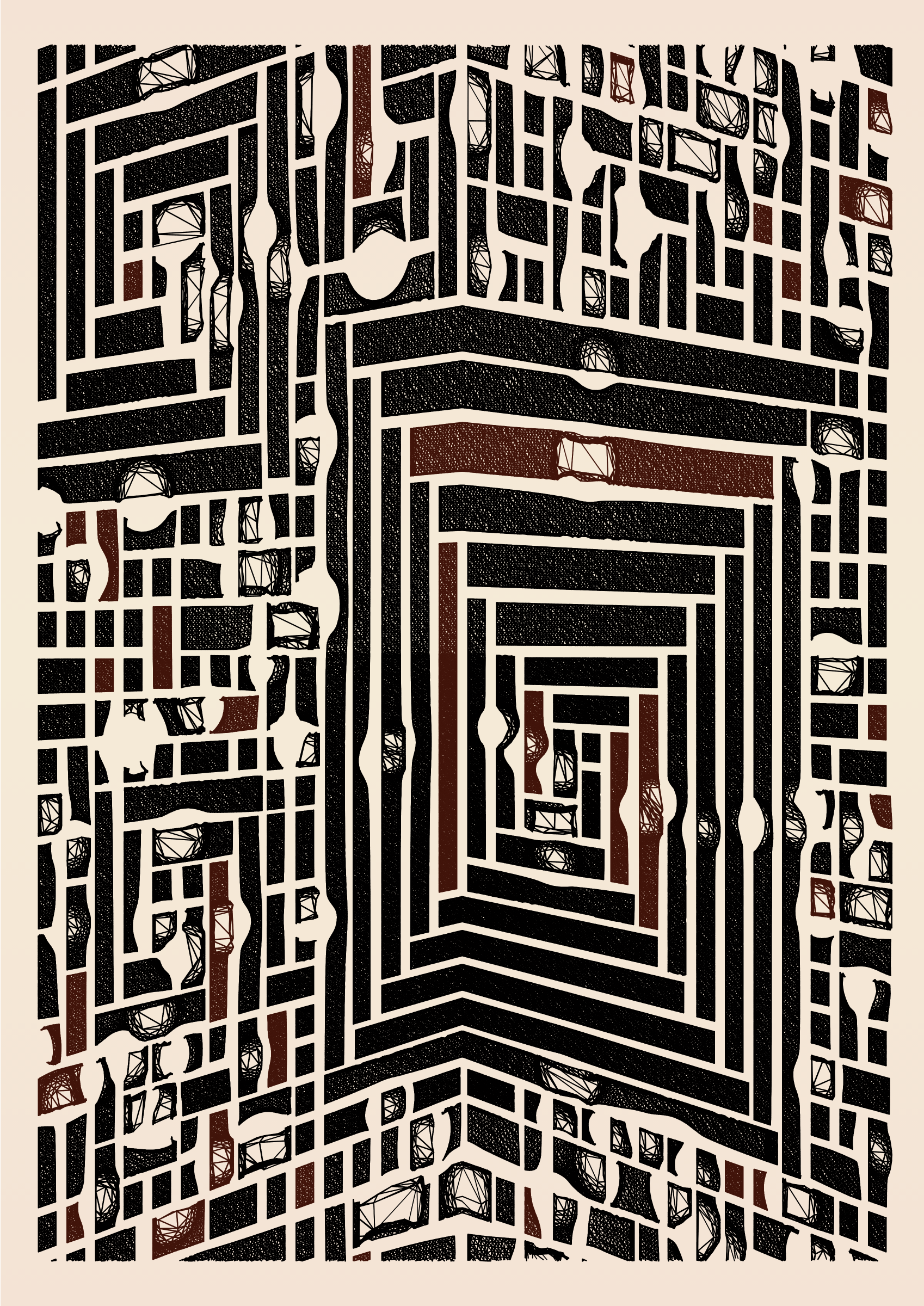 Art Blocks - Art Blocks v2 - Edifice #458 - NFT # 204000458