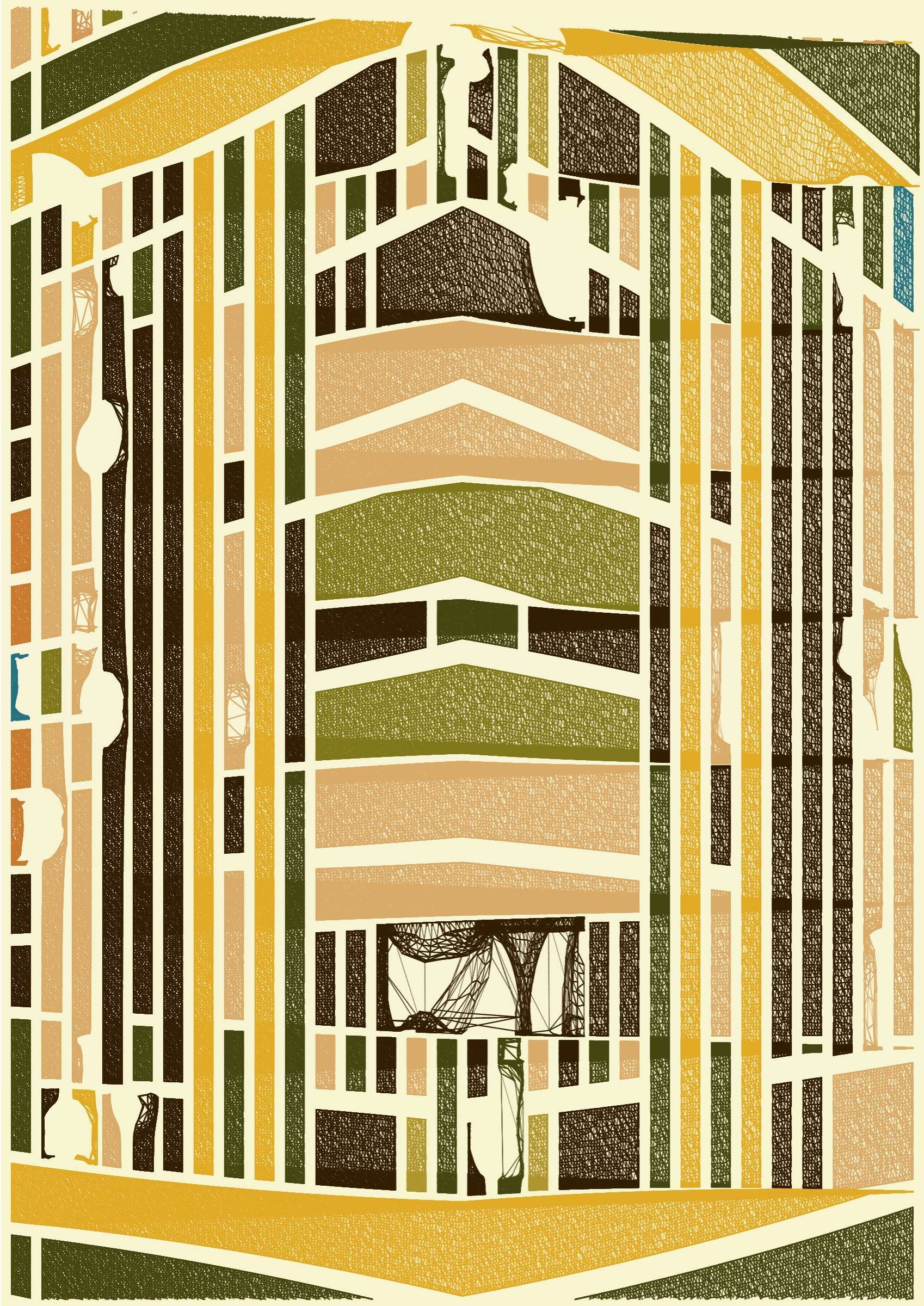 Art Blocks - Art Blocks v2 - Edifice #535 - NFT # 204000535