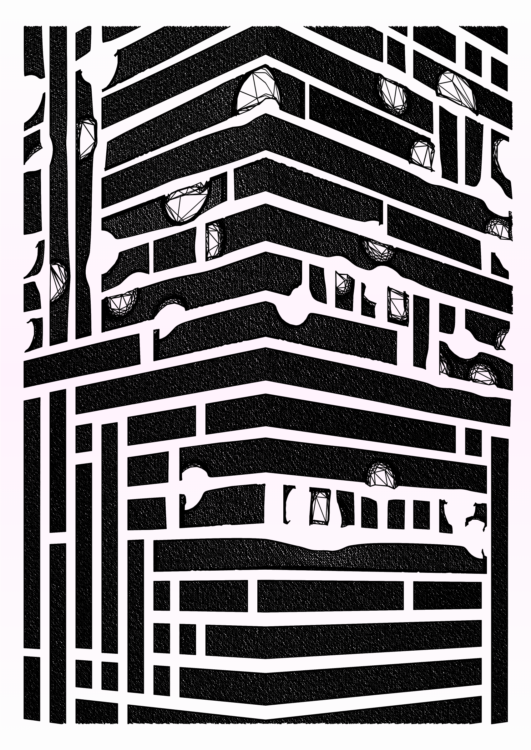 Art Blocks - Art Blocks v2 - Edifice #555 - NFT # 204000555