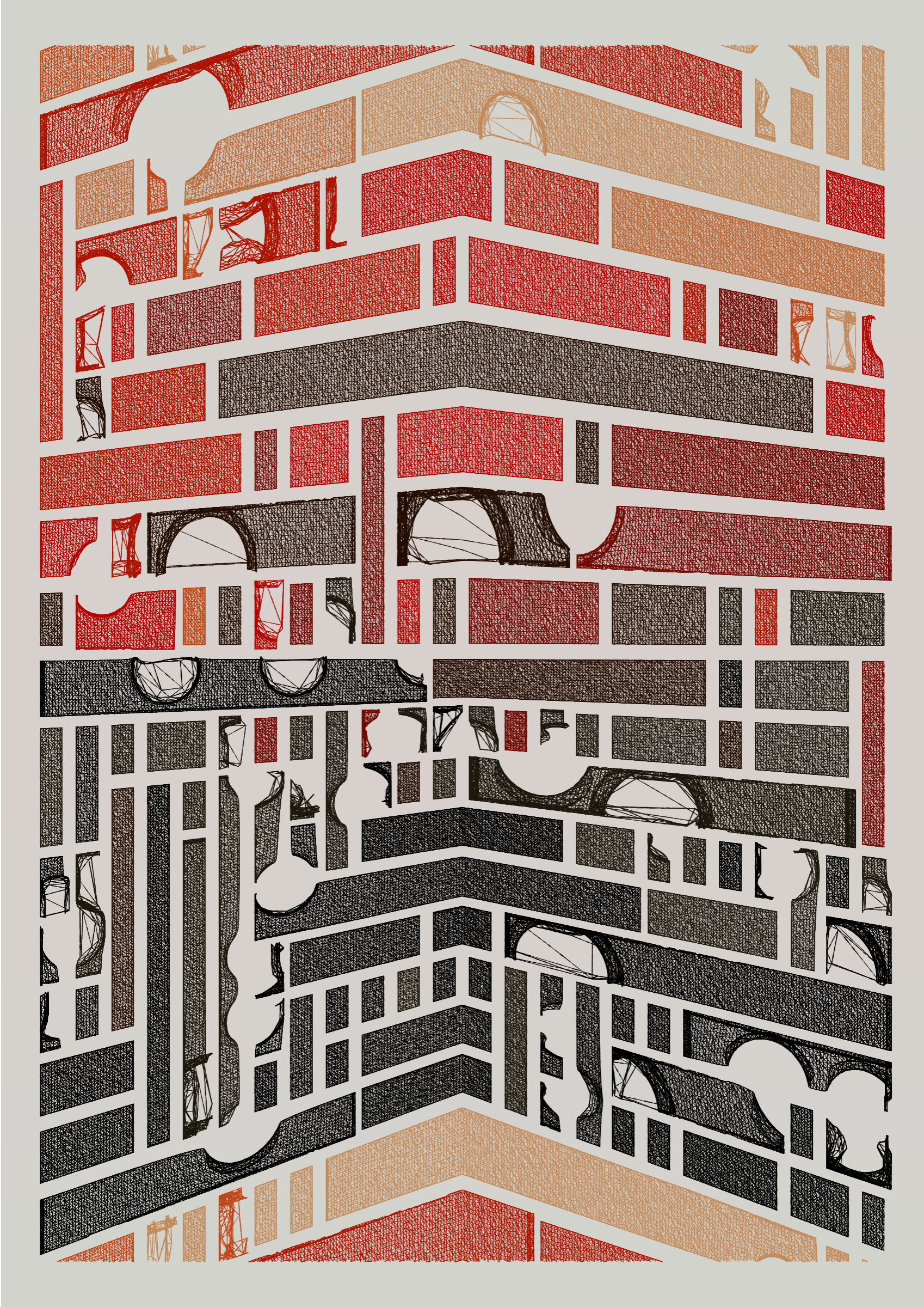 Art Blocks - Art Blocks v2 - Edifice #625 - NFT # 204000625