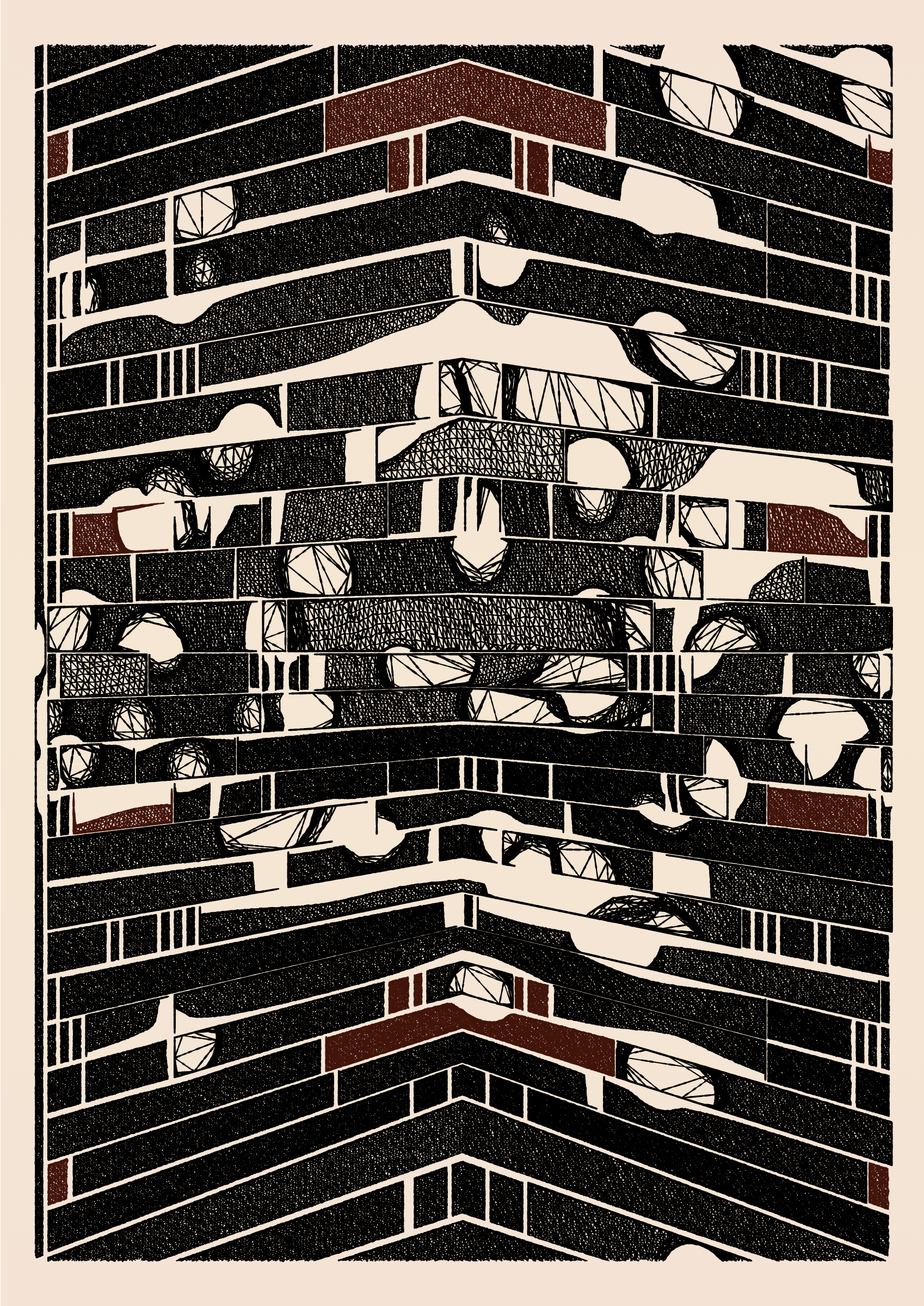 Art Blocks - Art Blocks v2 - Edifice #718 - NFT # 204000718