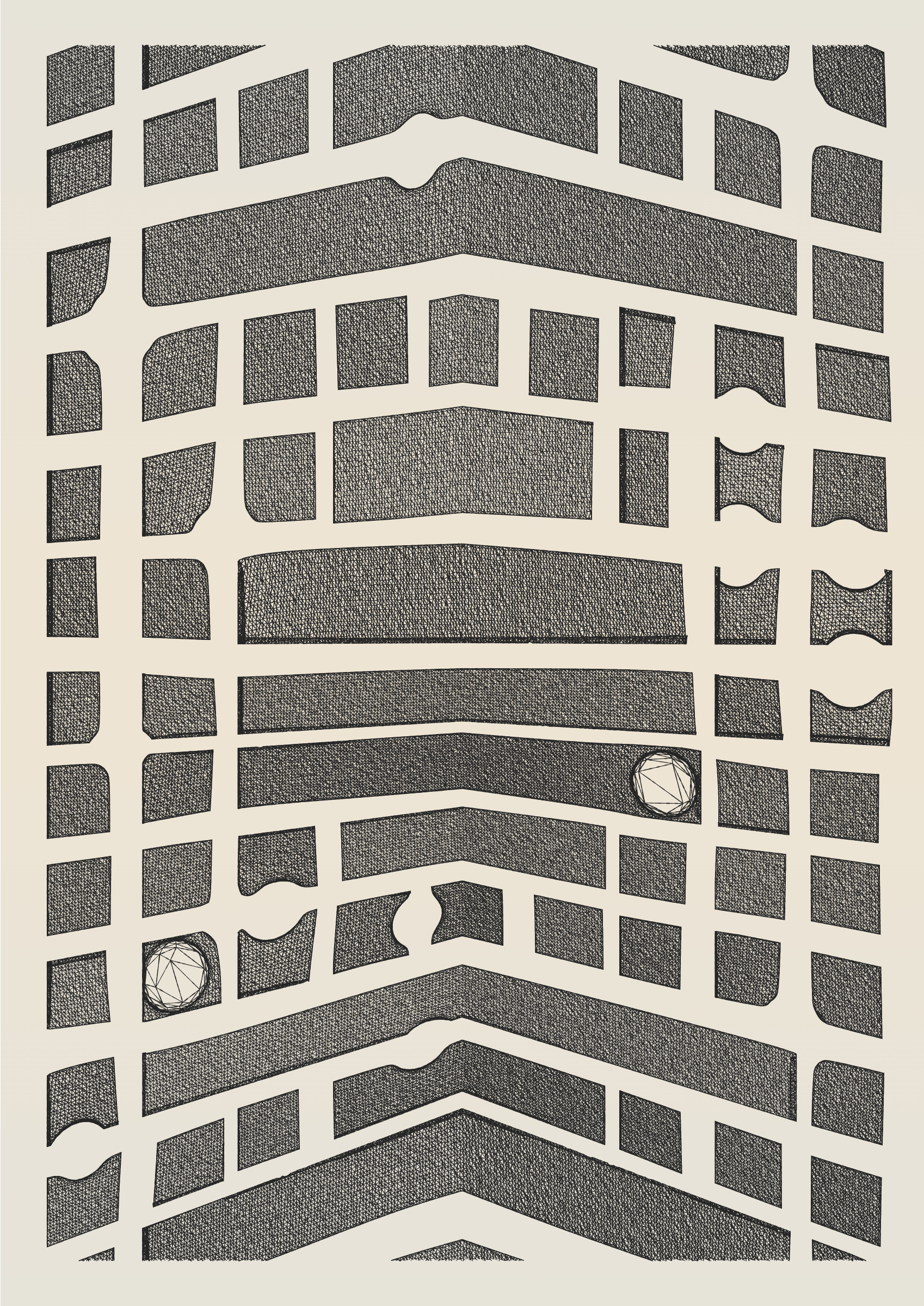 Art Blocks - Art Blocks v2 - Edifice #824 - NFT # 204000824