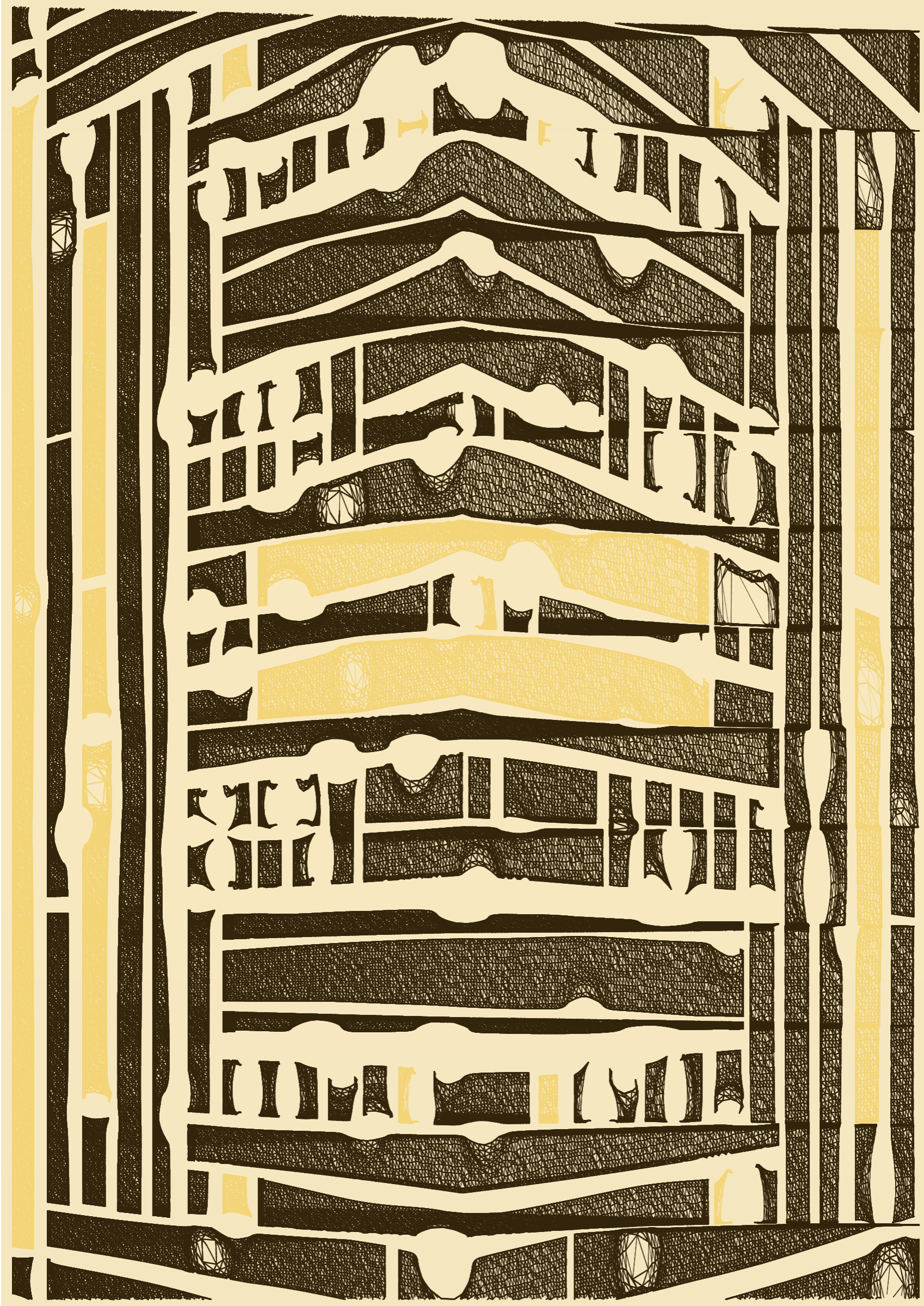 Art Blocks - Art Blocks v2 - Edifice #884 - NFT # 204000884