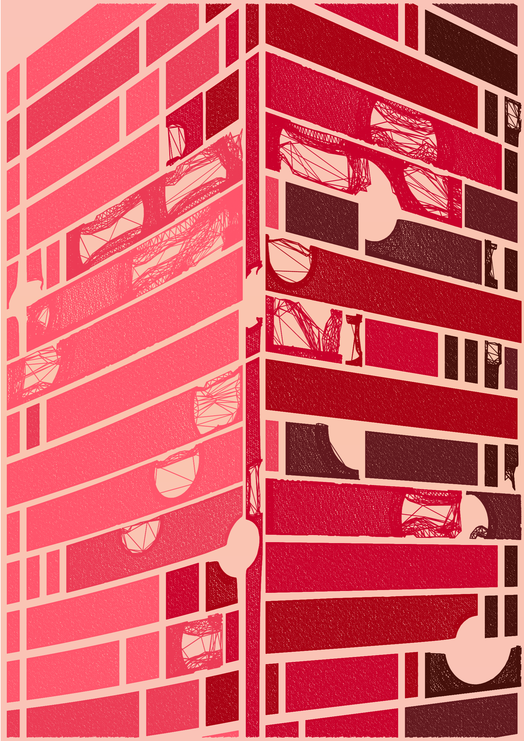 Art Blocks - Art Blocks v2 - Edifice #885 - NFT # 204000885