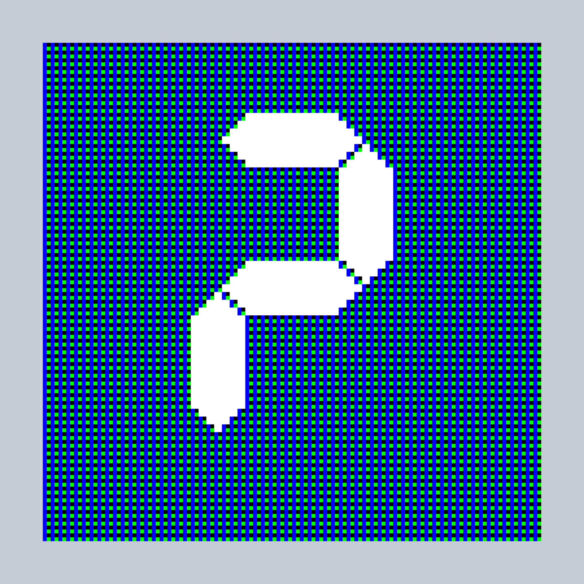 Art Blocks - Art Blocks v2 - 27-Bit Digital #735 - NFT # 21000735