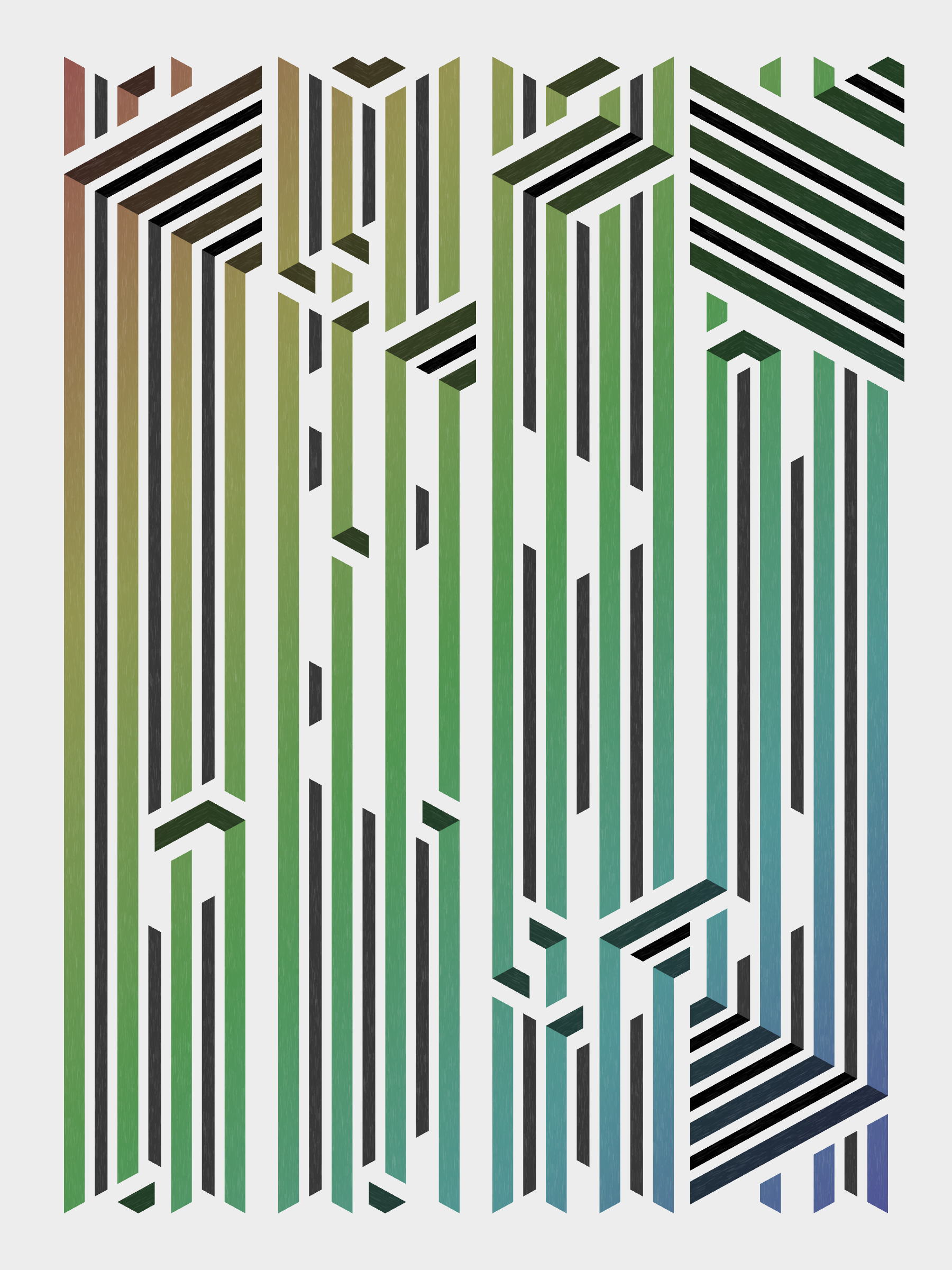 Art Blocks - Art Blocks v2 - Bent #966 - NFT # 214000966