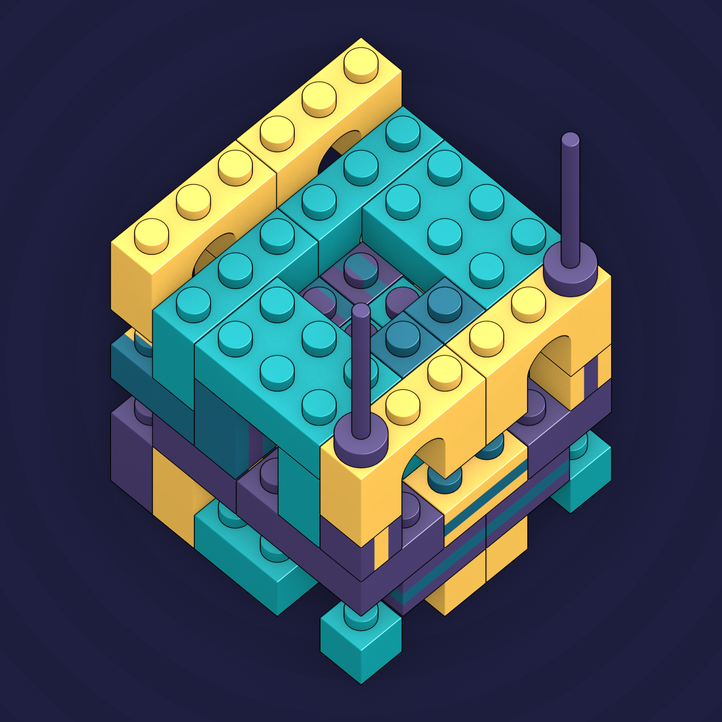 Art Blocks - Art Blocks v2 - Click #666 - NFT # 263000666