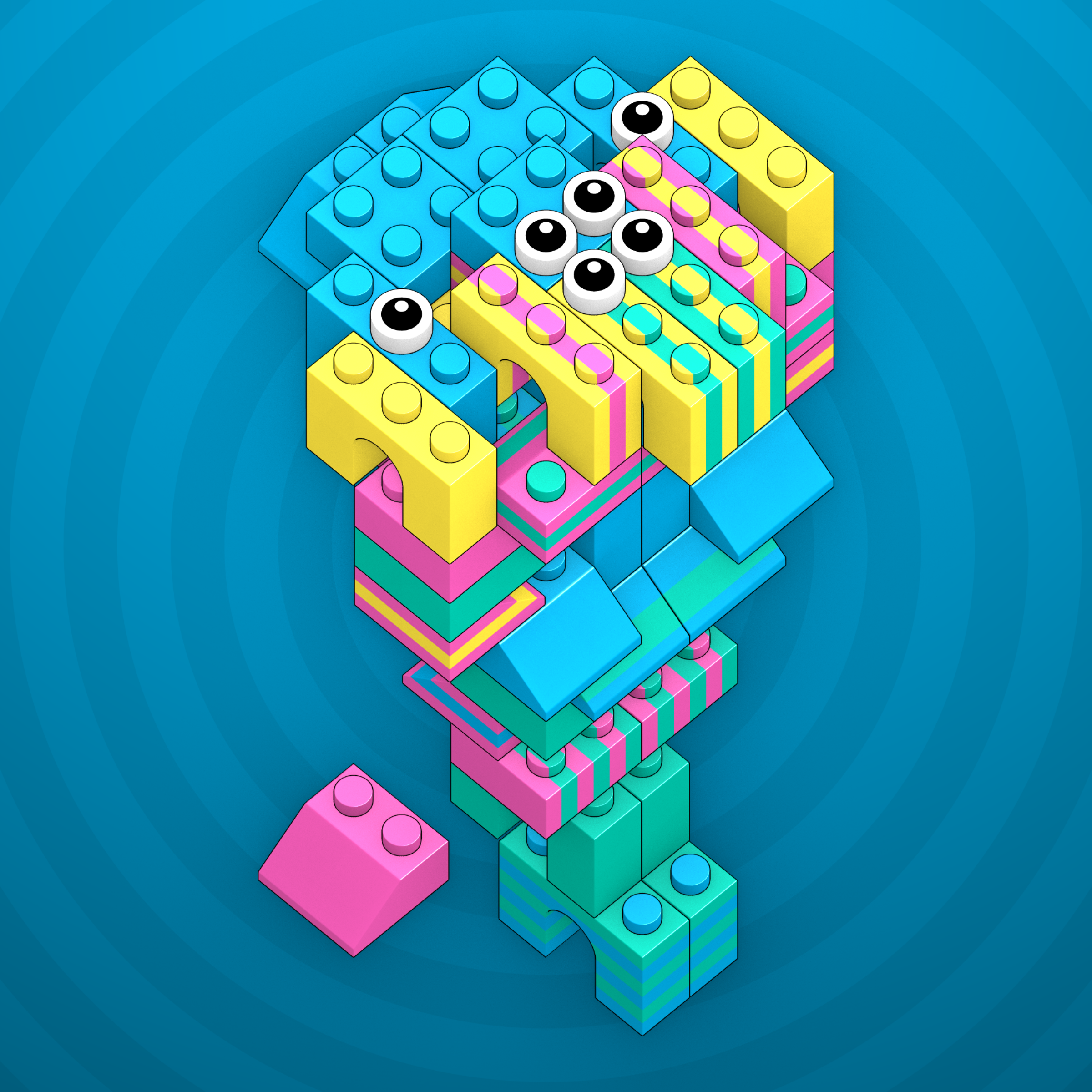 Art Blocks - Art Blocks v2 - Click #1018 - NFT # 263001018