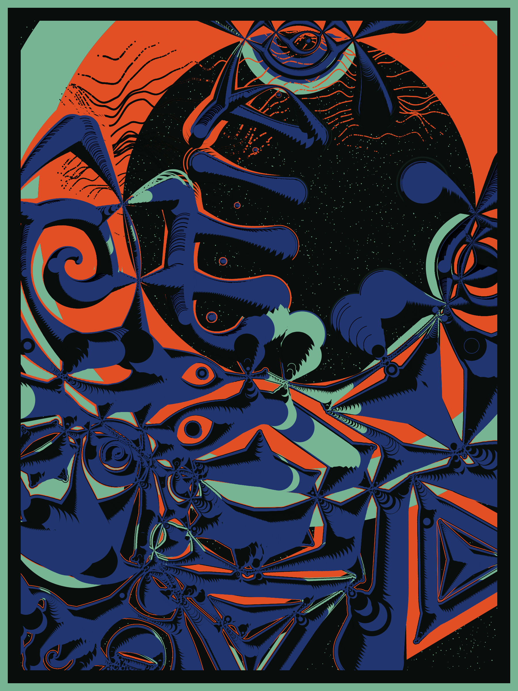 Art Blocks - Art Blocks v2 - Alien DNA #155 - NFT # 294000155