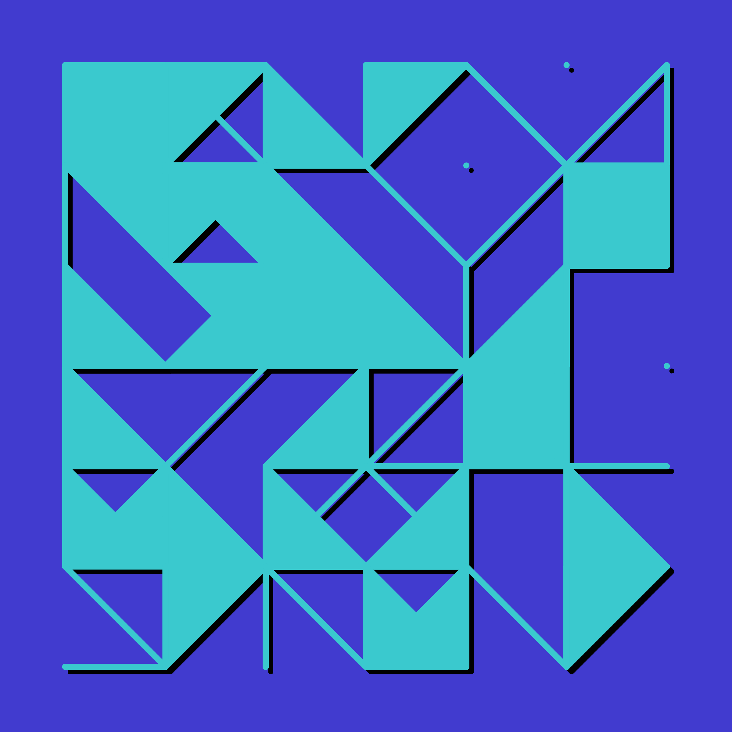 Art Blocks - Art Blocks v2 - Hieroglyphs #195 - NFT # 30000195