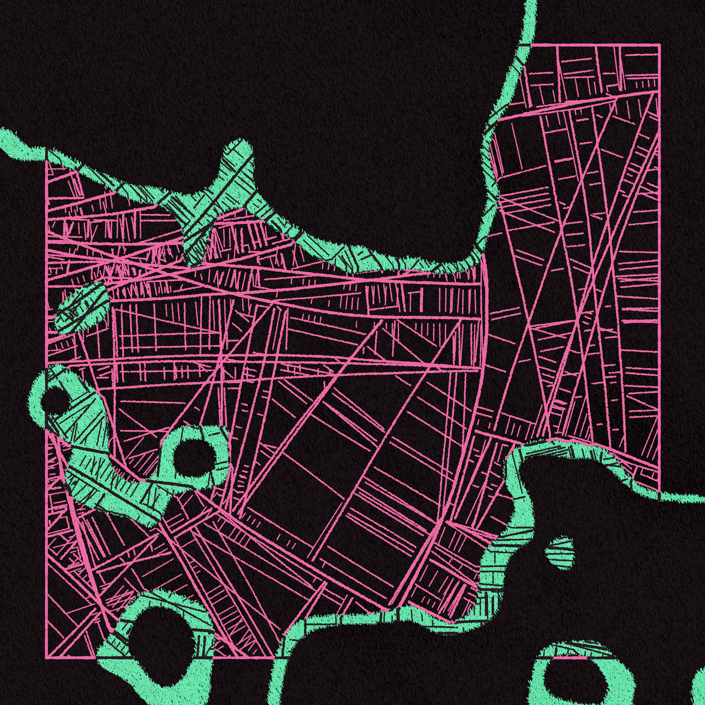 Art Blocks - Art Blocks v2 - Maps of Nothing #13 - NFT # 316000013