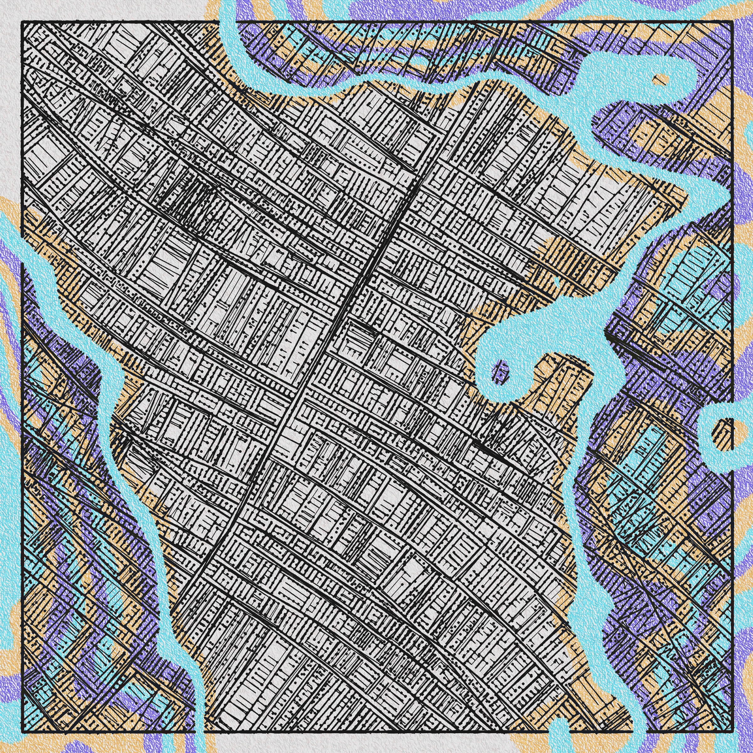 Art Blocks - Art Blocks v2 - Maps of Nothing #23 - NFT # 316000023