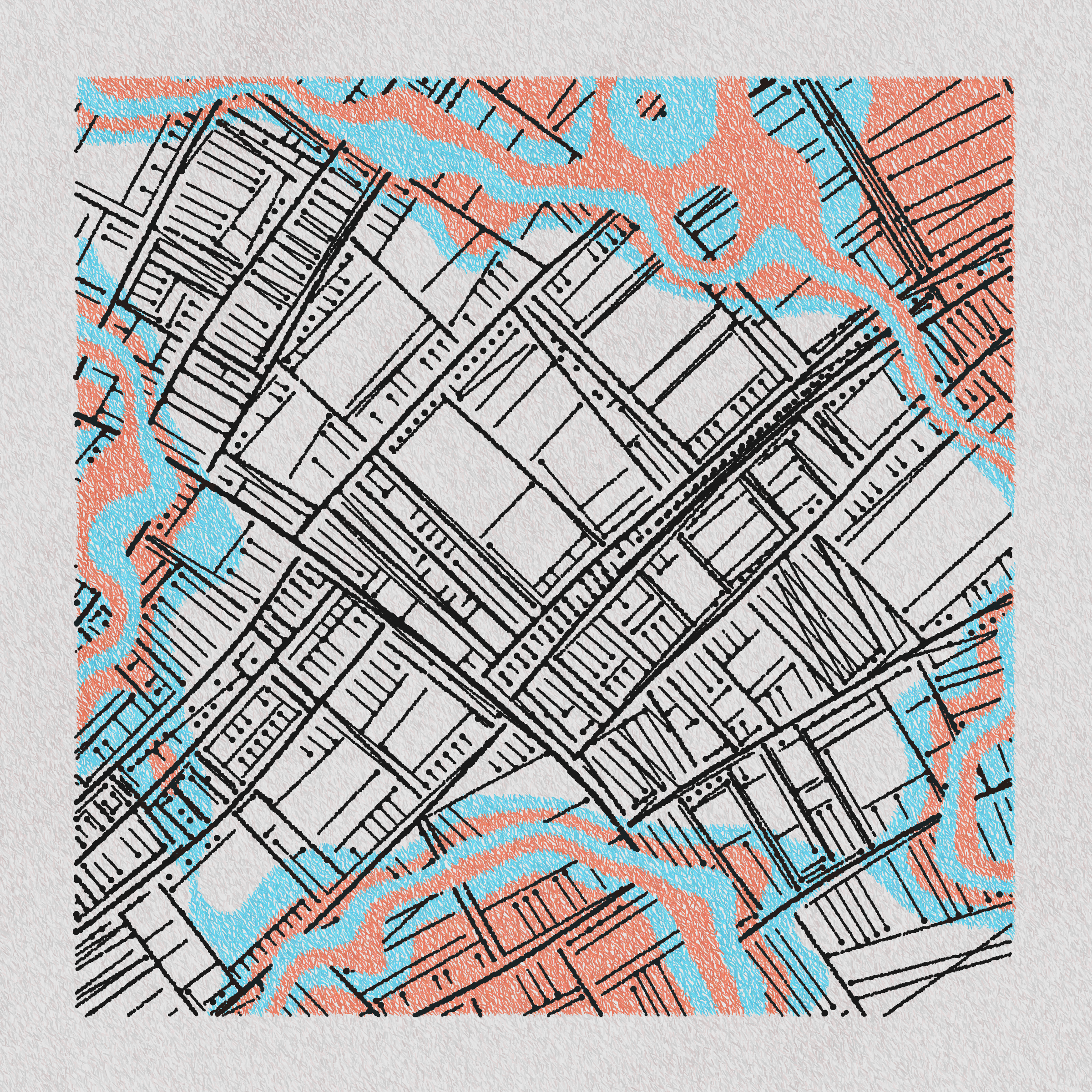 Art Blocks - Art Blocks v2 - Maps of Nothing #24 - NFT # 316000024