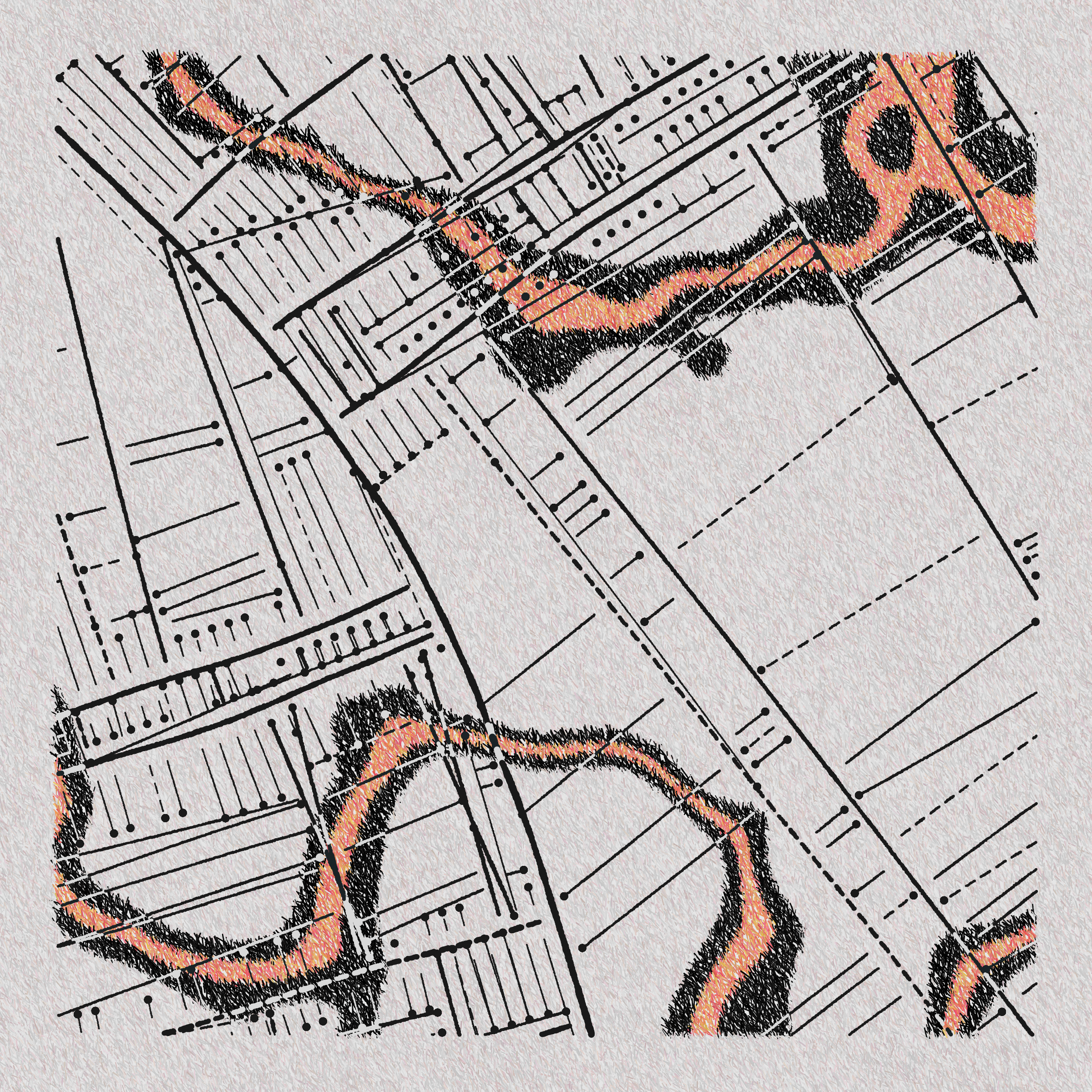 Art Blocks - Art Blocks v2 - Maps of Nothing #25 - NFT # 316000025