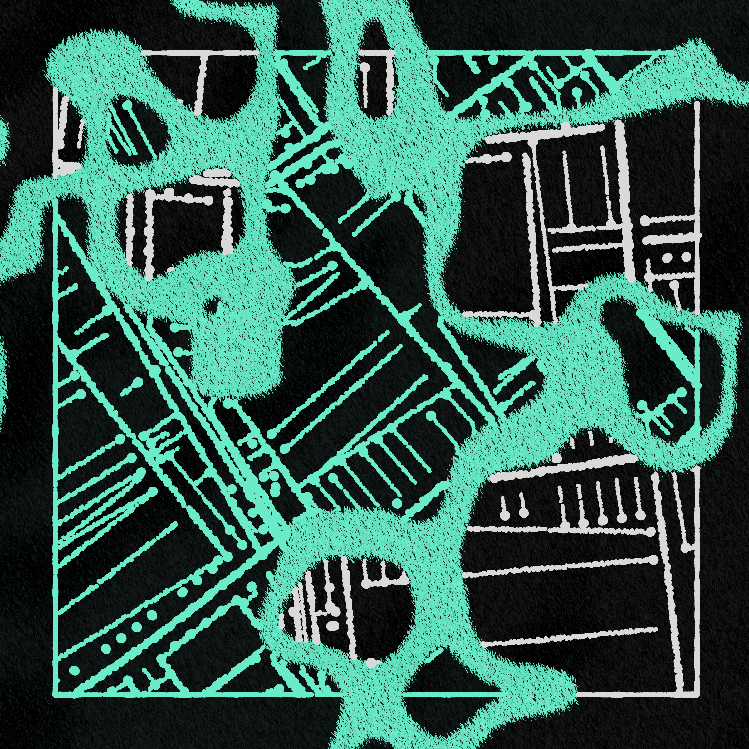 Art Blocks - Art Blocks v2 - Maps of Nothing #37 - NFT # 316000037