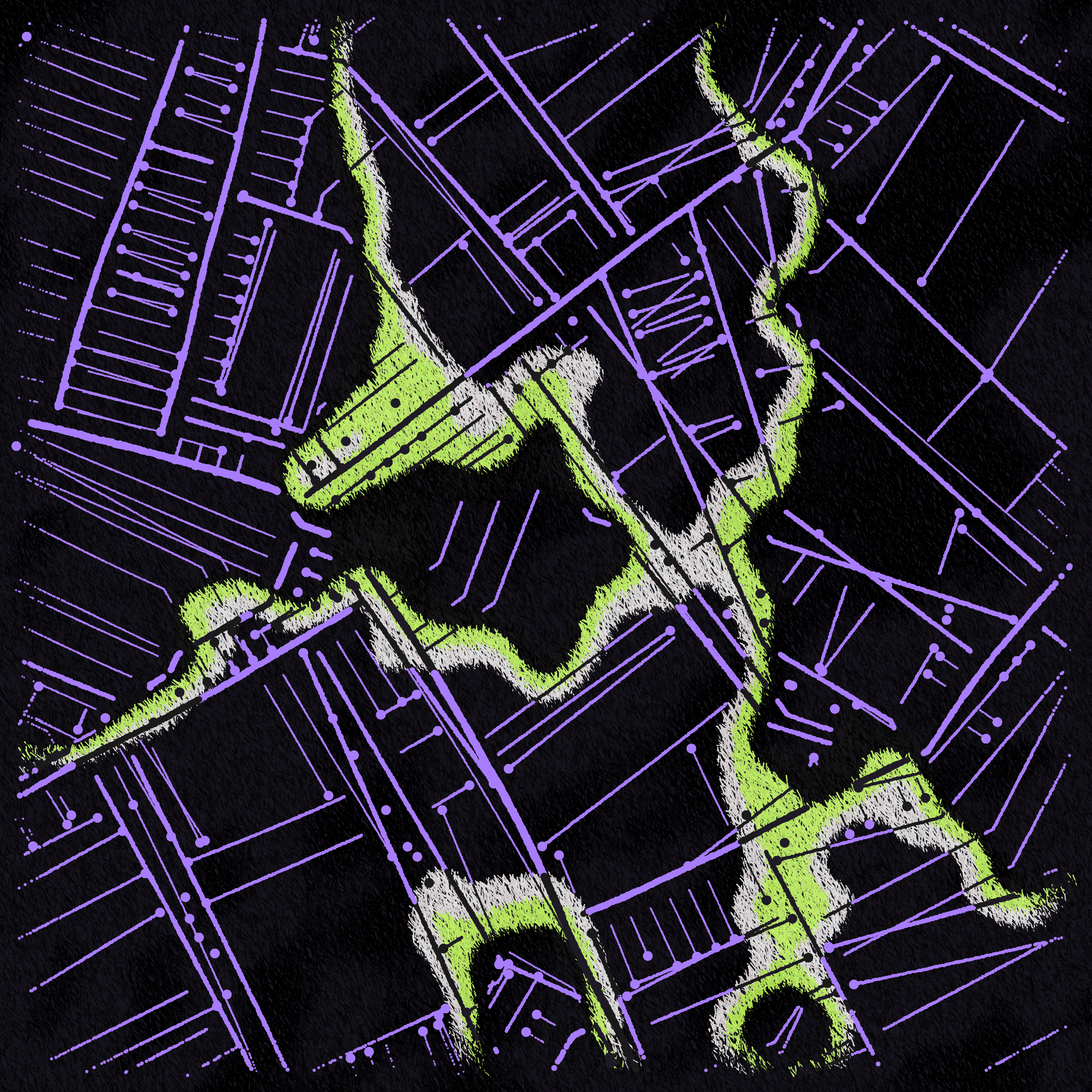 Art Blocks - Art Blocks v2 - Maps of Nothing #43 - NFT # 316000043