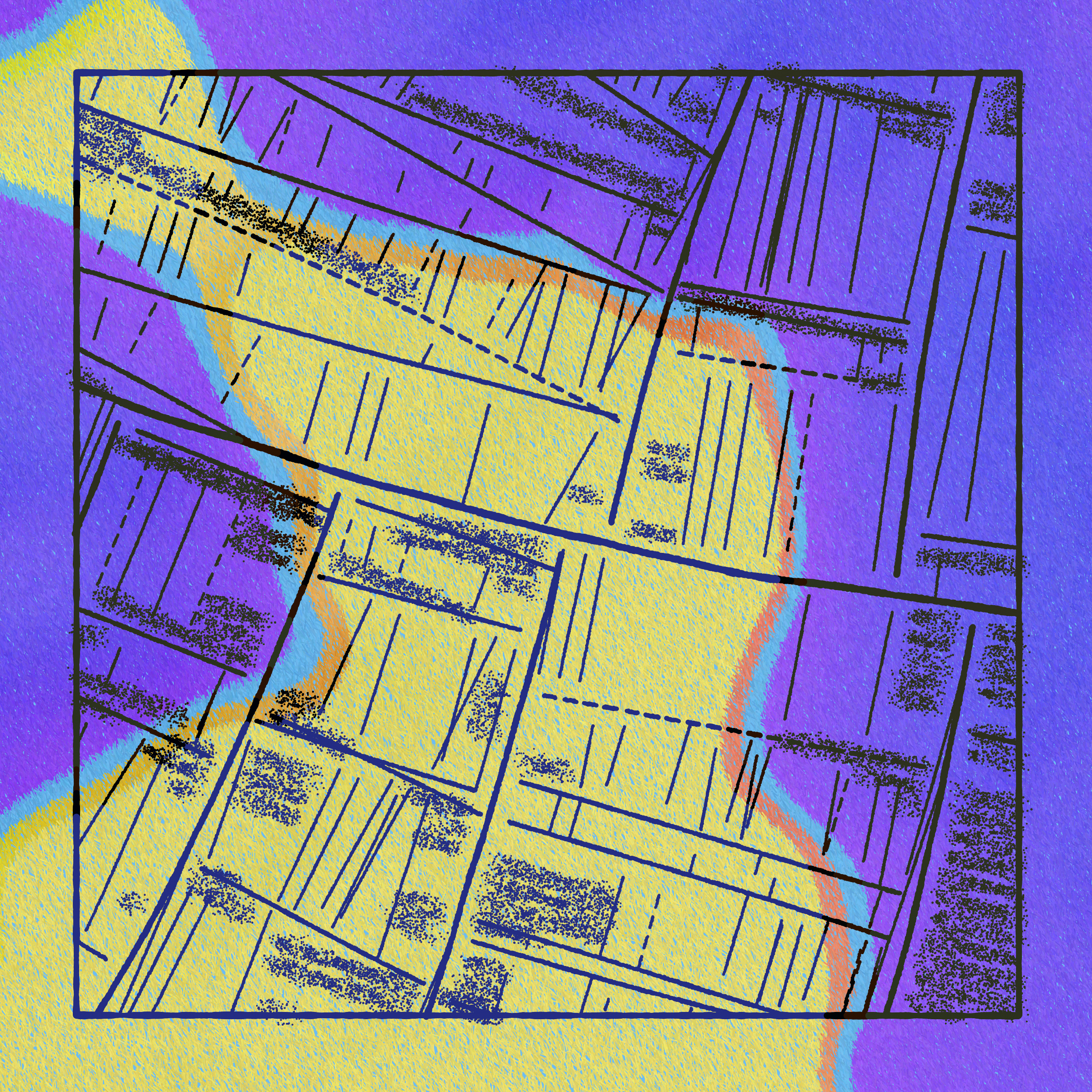 Art Blocks - Art Blocks v2 - Maps of Nothing #45 - NFT # 316000045