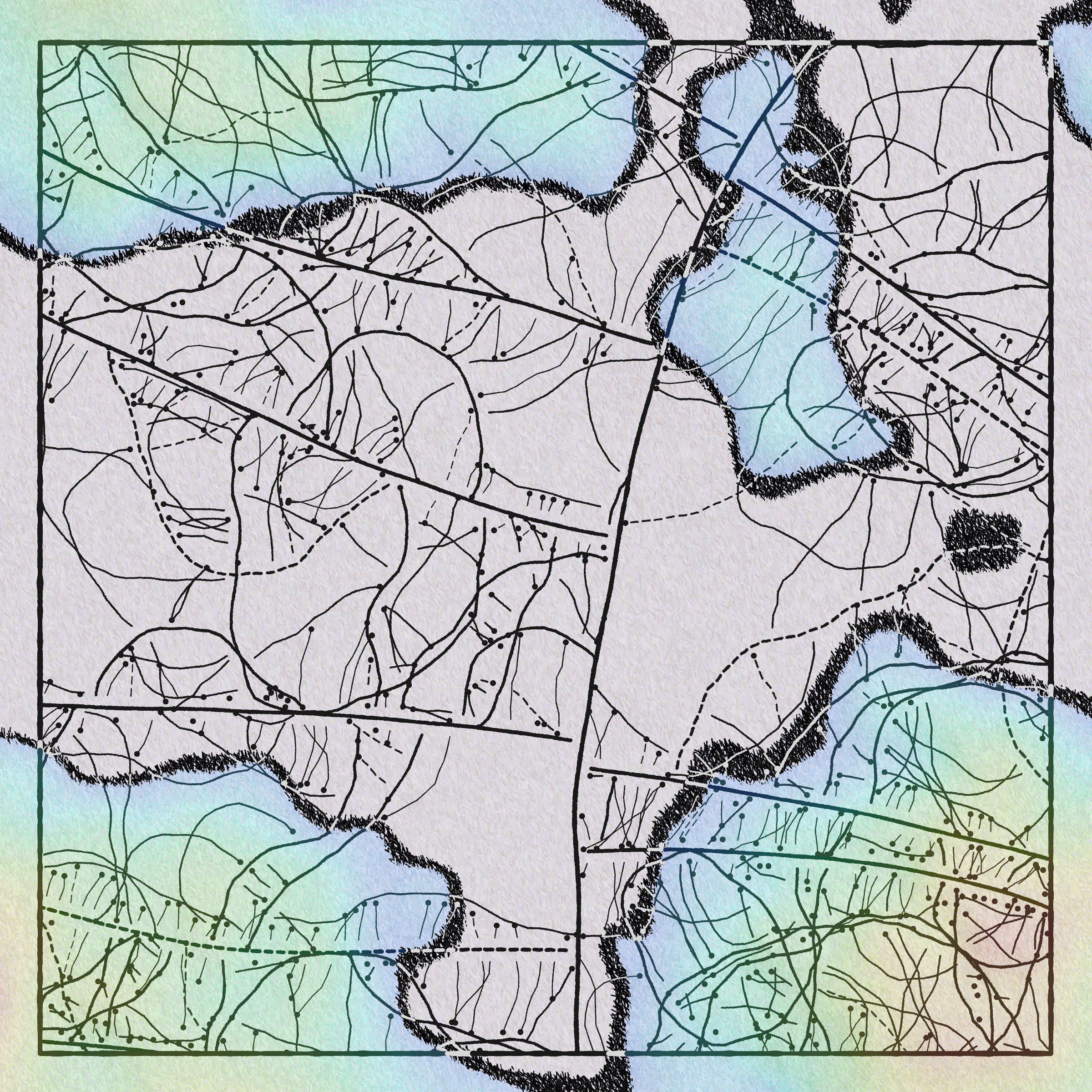 Art Blocks - Art Blocks v2 - Maps of Nothing #62 - NFT # 316000062