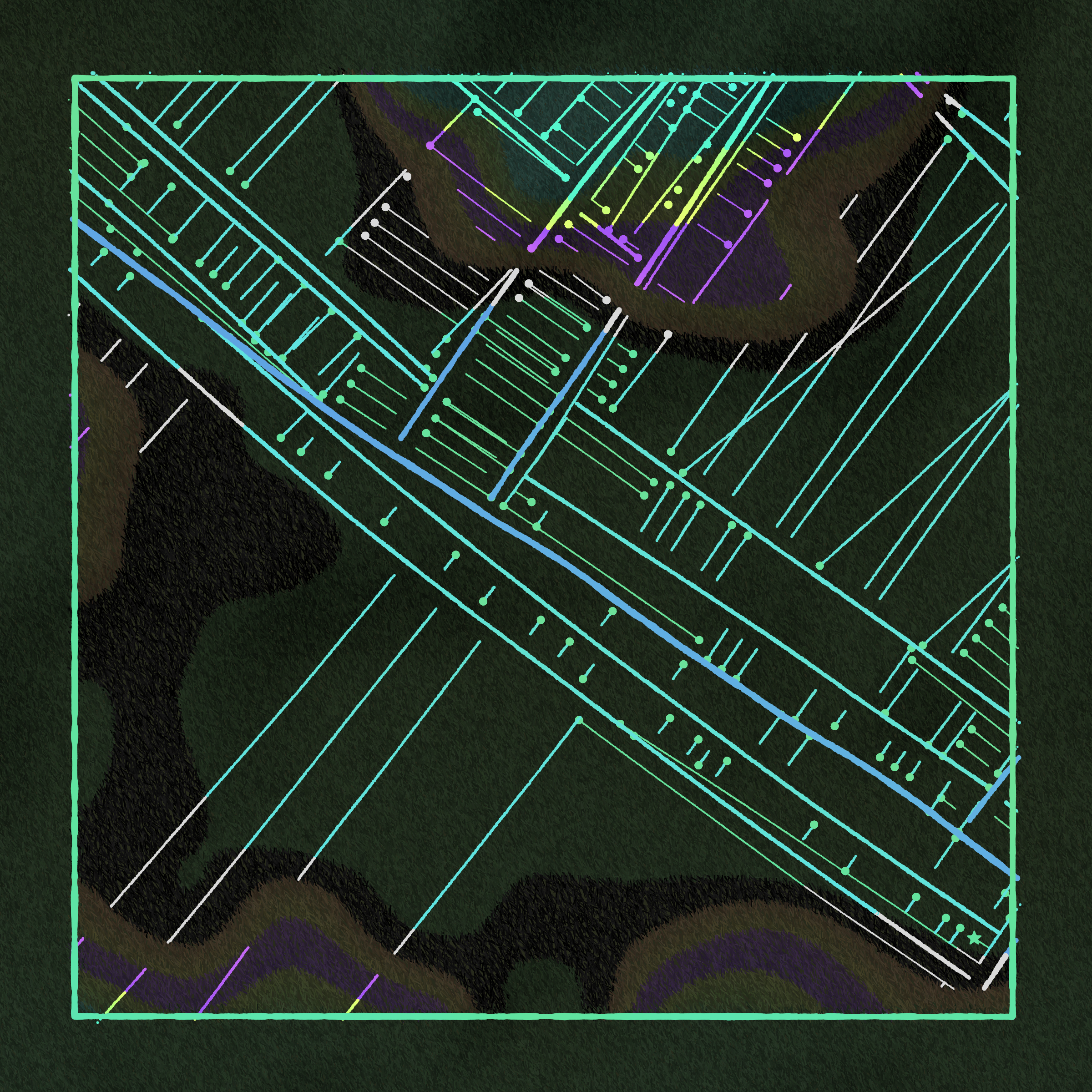 Art Blocks - Art Blocks v2 - Maps of Nothing #103 - NFT # 316000103